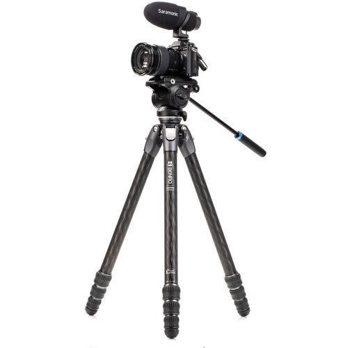 Benro Tortoise Carbon Fiber 3 Series Tripod with S4Pro Video Head - Lightweight Professional Camera Tripod for DSLR, Mirrorless & Video Cameras - Perfect for Travel, Vlogging & Outdoor Photography