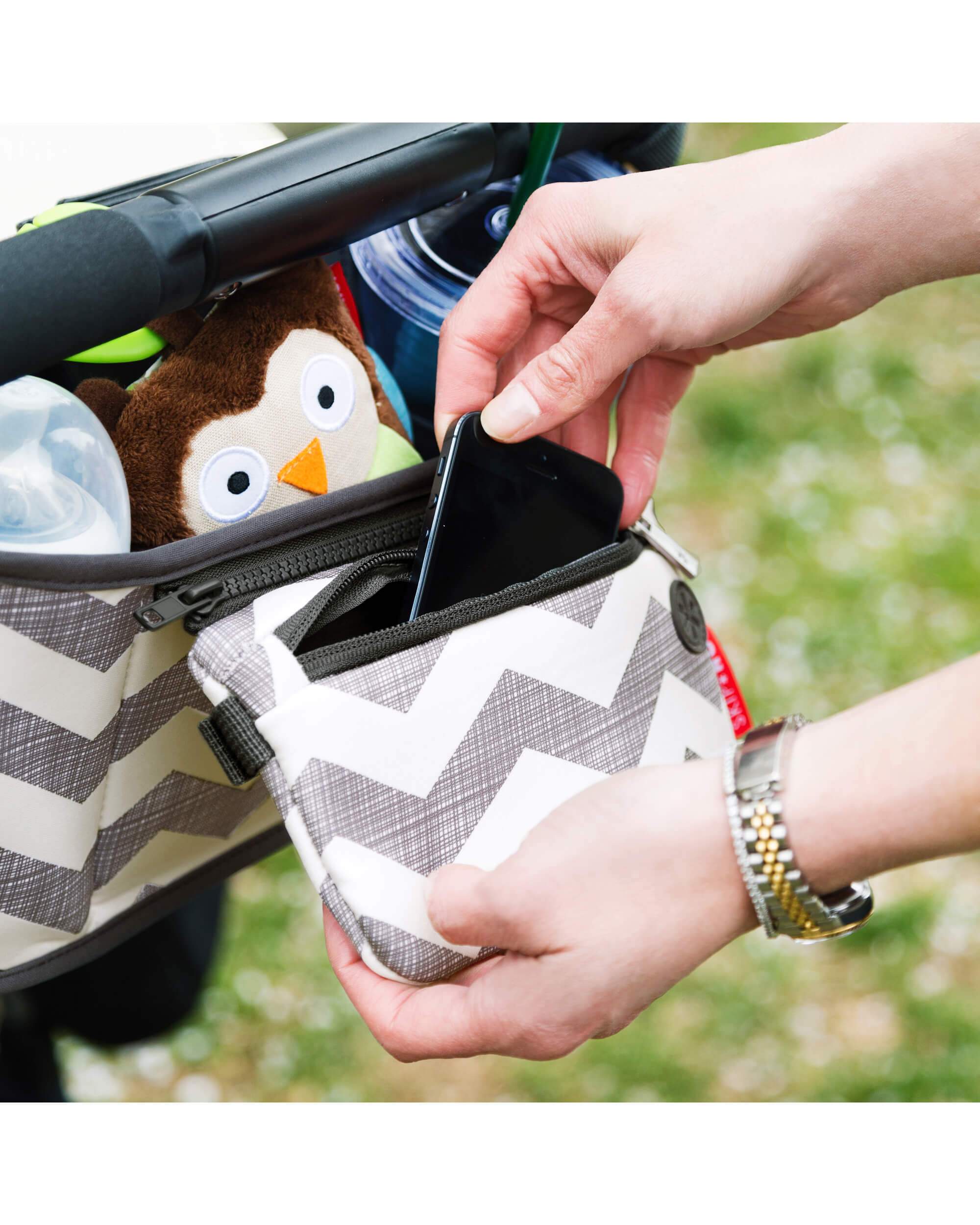 Skip Hop Grab & Go Stroller Organizer - Baby Stroller Accessories for Diapers, Bottles & Essentials - Perfect for Travel, Shopping & Daily Walks