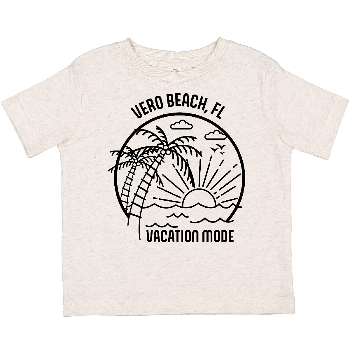 Inktastic Summer Vacation Mode Vero Beach Florida Toddler T-Shirt - Cute Florida Beach Graphic Tee for Boys & Girls - Perfect for Family Trips, Beach Outings & Summer Vacations