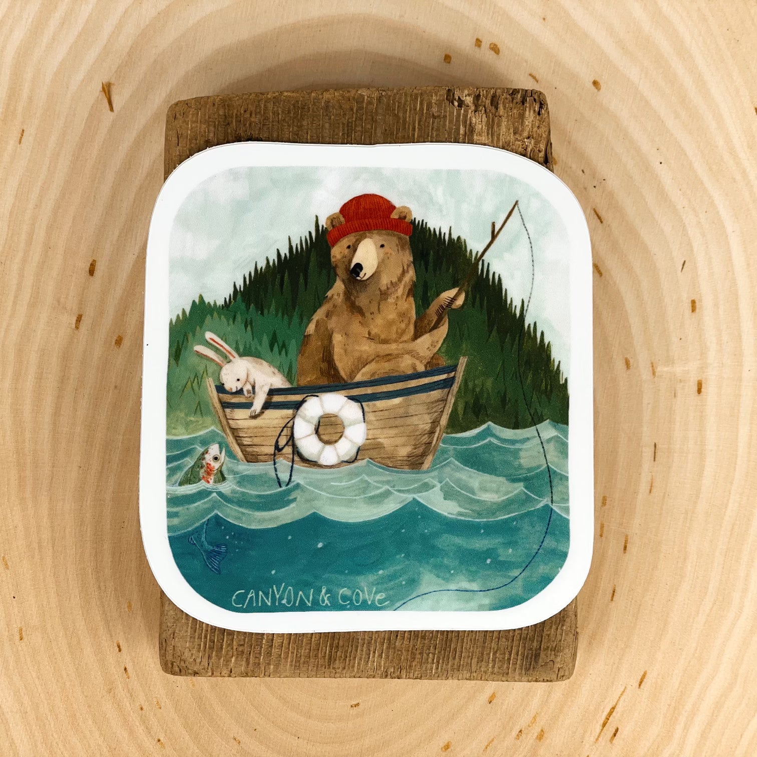 Fishing Day Sticker - Waterproof Vinyl Decal for Tackle Boxes, Coolers & Outdoor Gear - Perfect for Anglers & Fishing Enthusiasts