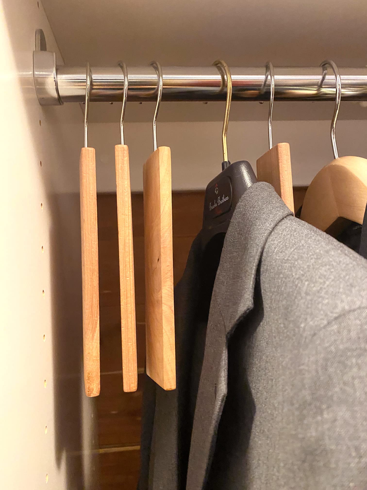 Natural Cedar Wood Closet Storage Accessories - 6 Pack Cedar Hanging Blocks for Clothes & Wardrobe Protection | Moth Repellent, Odor Control & Long-Lasting Freshness | Perfect for Closets, Drawers & Storage Boxes