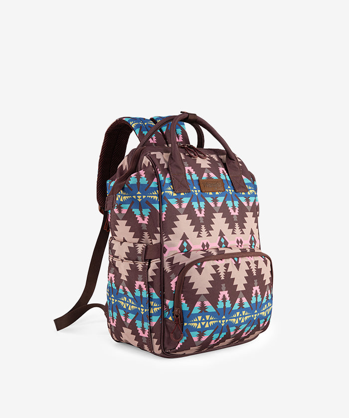 Wrangler Aztec Printed Diaper Bag - Stylish & Spacious Baby Essentials Organizer for Travel, Outings & Everyday Use