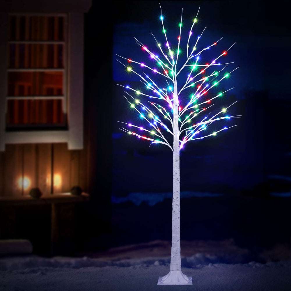 1.7M Pre-Lit Christmas Tree with 120 RGB LED Lights - Jingle Jollys Holiday Decor for Home, Office & Party