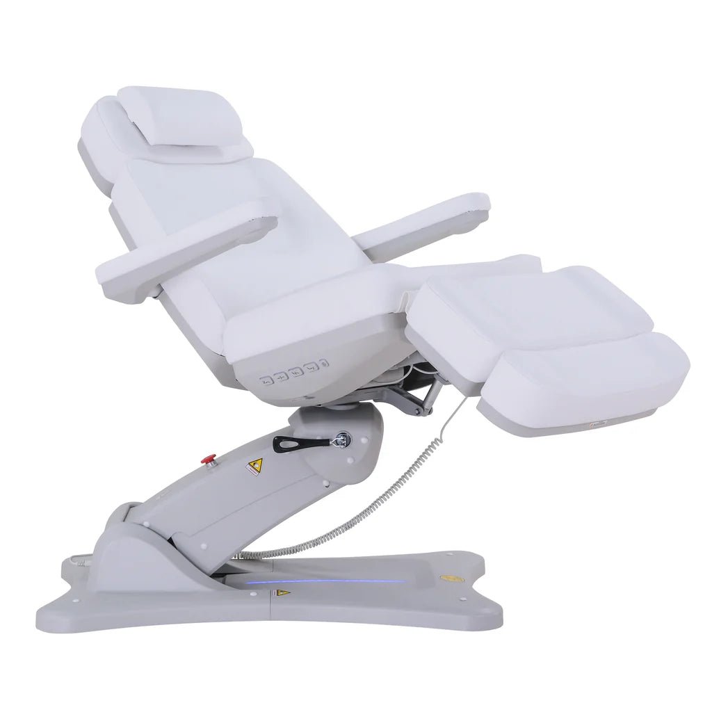 SilverFox 2246BN Electric 4-Motor Beauty Bed with Hand Remote & Position Memory - Professional Esthetician Massage Table for Spa, Salon, and Skin Care Treatments