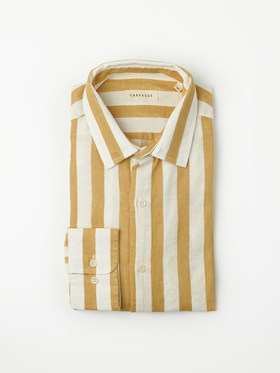 Premium Linen Shirt for Men - Breathable & Comfortable Maggia Ochre Casual Wear - Perfect for Summer, Travel & Outdoor Activities