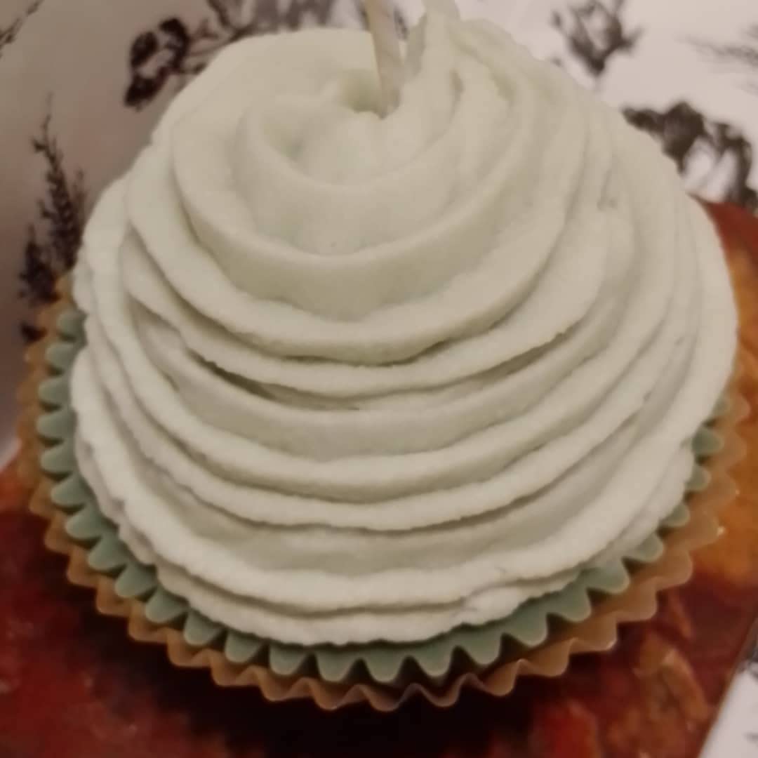 DSU Gifts Holly and Jolly Christmas Cupcake Candle - Birthday Cake Scented Candle for Holidays, Home Decor & Party Favors | Fun Shaped Food Candles for Christmas, Birthdays & Special Occasions