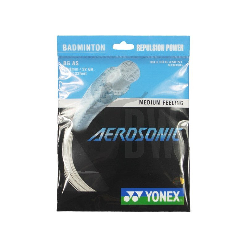 Yonex BG AS Aerosonic Badminton String - High Performance Synthetic Gut for Power & Control | Perfect for Competitive Play & Training