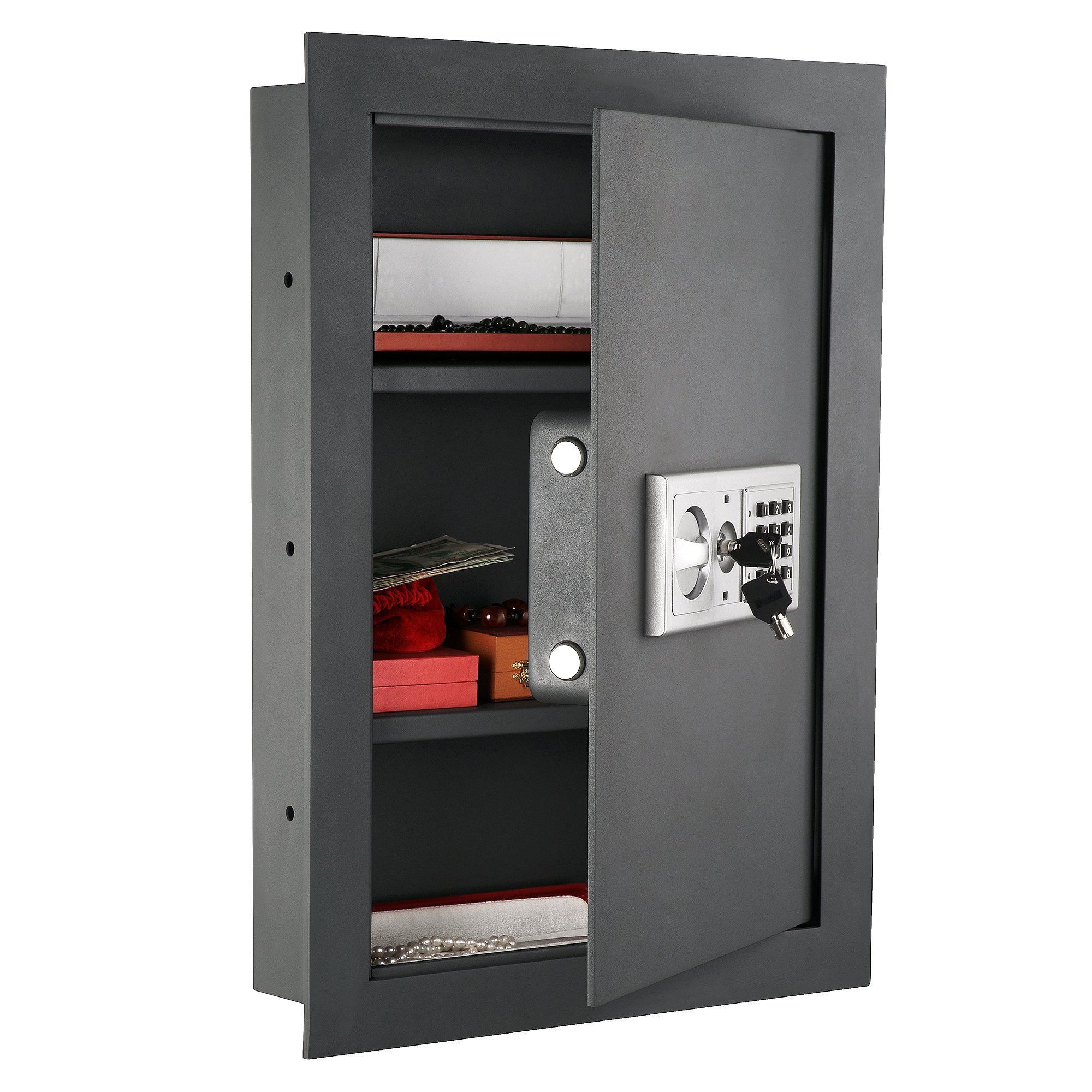 Paragon Lock & Safe 7725 Superior Flat Electronic Wall Safe for Jewelry & Valuables - Digital Security Safe for Home, Office & Hotels - Perfect for Hidden Storage & Theft Protection