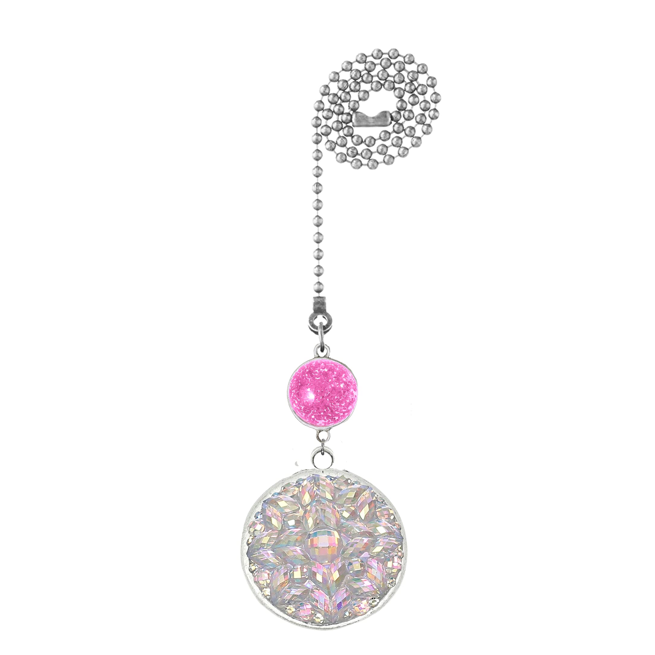 Handmade Unique Original Design Ceiling Fan Pull - Kitty & Glitter Light Pull Charm for Home Decor | Perfect for Bedroom, Nursery & Boho Style Interiors