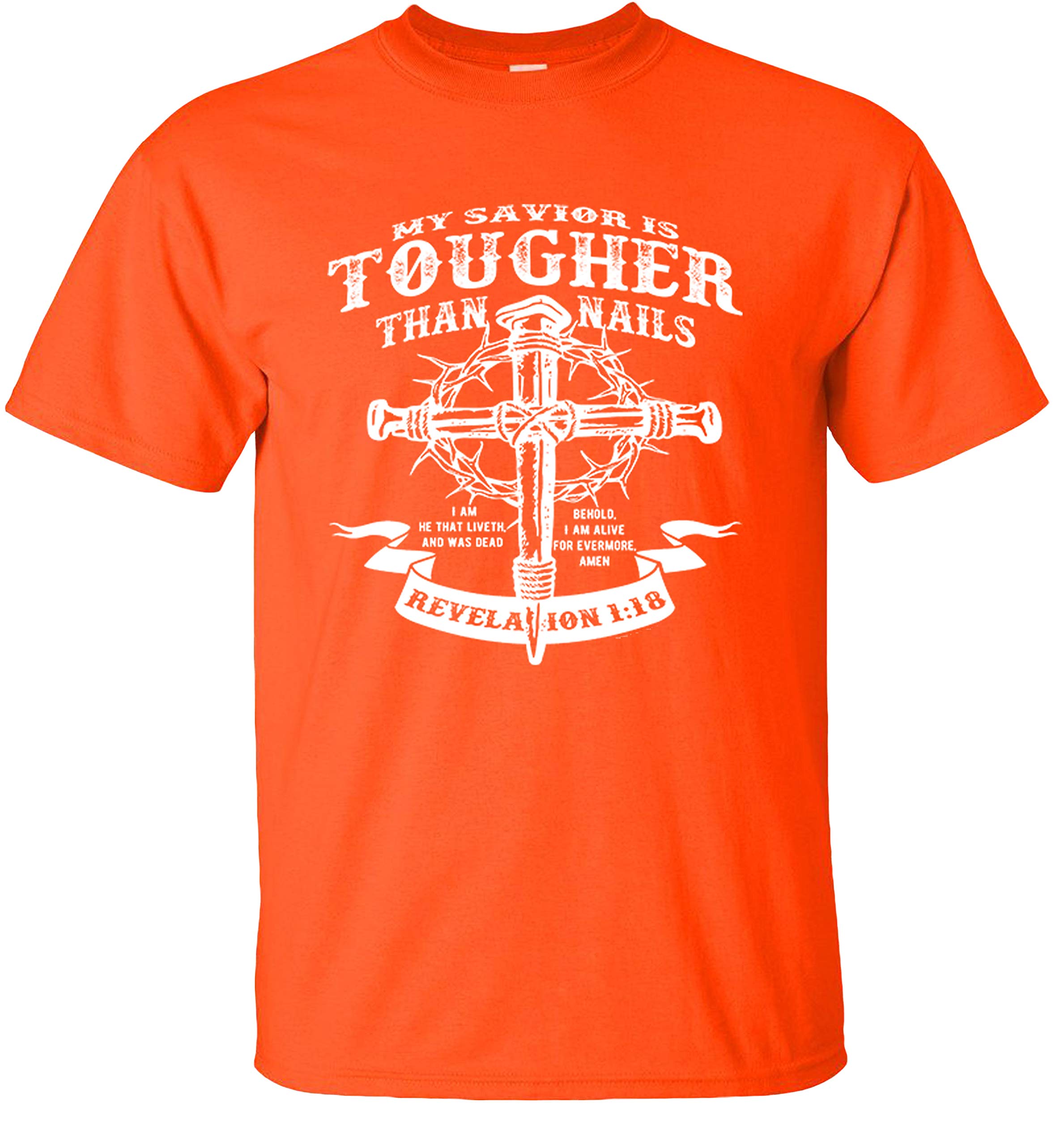 Faith-Inspired Christian T-Shirt - My Savior is Tougher Than Nails - Religious Apparel for Church, Bible Study & Daily Wear