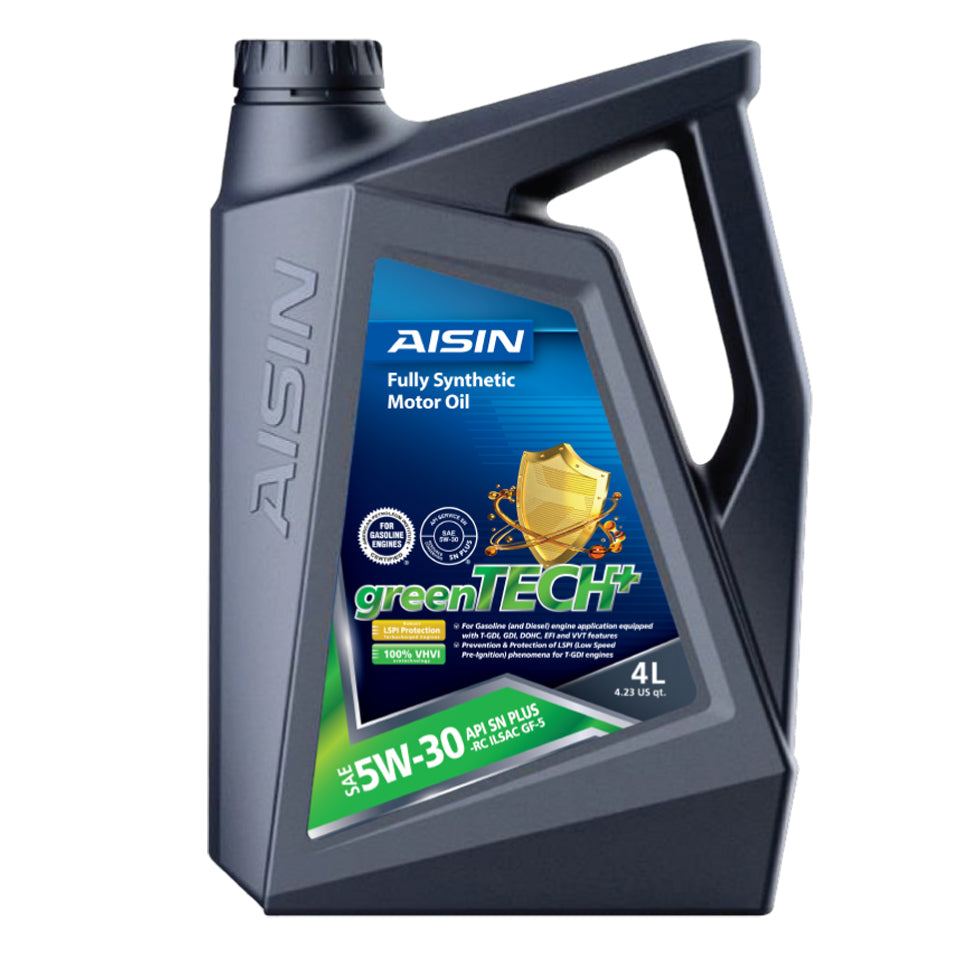 Aisin Fully Synthetic 5W30 Engine Oil - SN/CF Rated for Gas & Diesel Engines - 4 Liters - Ideal for High-Performance Vehicles & Extreme Weather Conditions