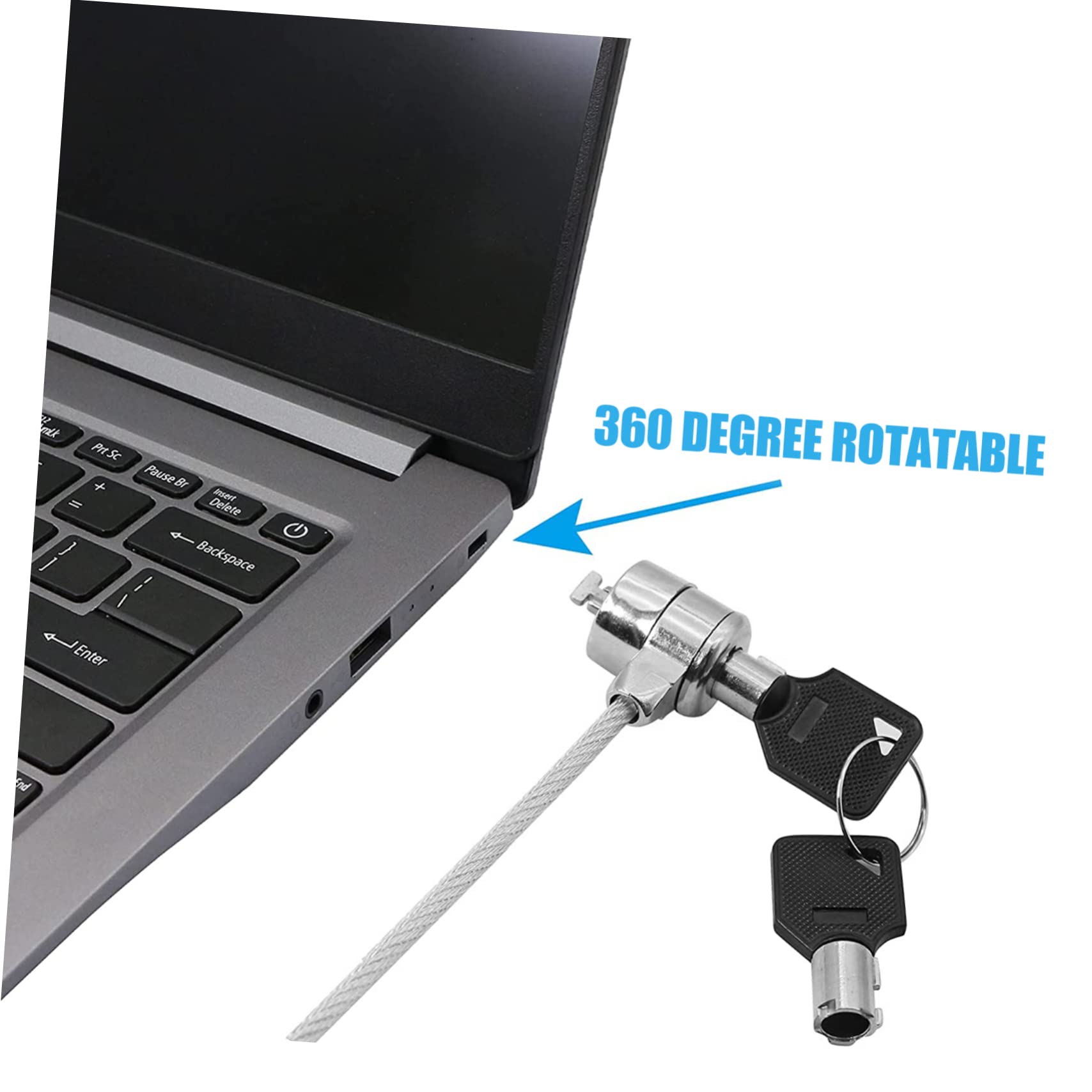 NOLITOY 2-Pack Laptop Security Cable Lock Kit - Anti-Theft Notebook Lock for MacBook, Dell, HP & More - Perfect for Offices, Libraries, Schools & Public Spaces
