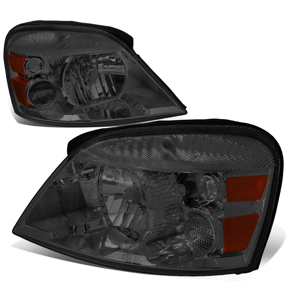 Auto Dynasty Smoked Amber Corner Headlights Assembly - Compatible with Ford Freestar & Mercury Monterey 2004-2007 - Upgrade Your Vehicle's Style & Visibility for Night Driving