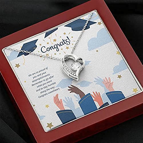 2021 Graduation Necklace Gift for Women - Personalized Jewelry for College Grad, Daughter, Granddaughter, Niece, Sister & Best Friend - Perfect Birthday, Christmas & Anniversary Present - Elegant Keepsake for Graduation Ceremony & Special Occasions