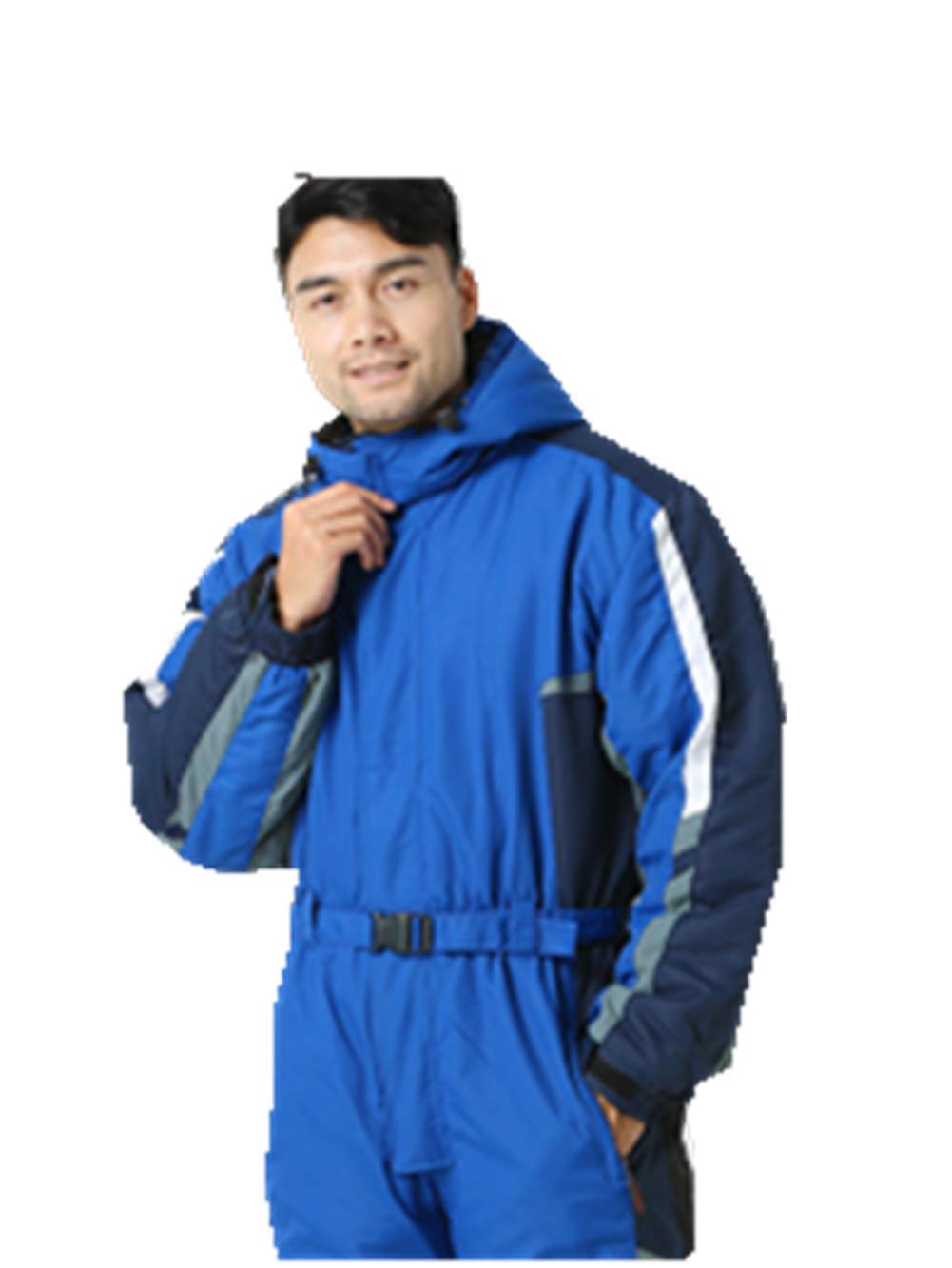 **Windproof One-Piece Snowsuit with Reflective Strips for Men & Women – Ideal for Skiing, Snowboarding & Winter Outdoor Activities**