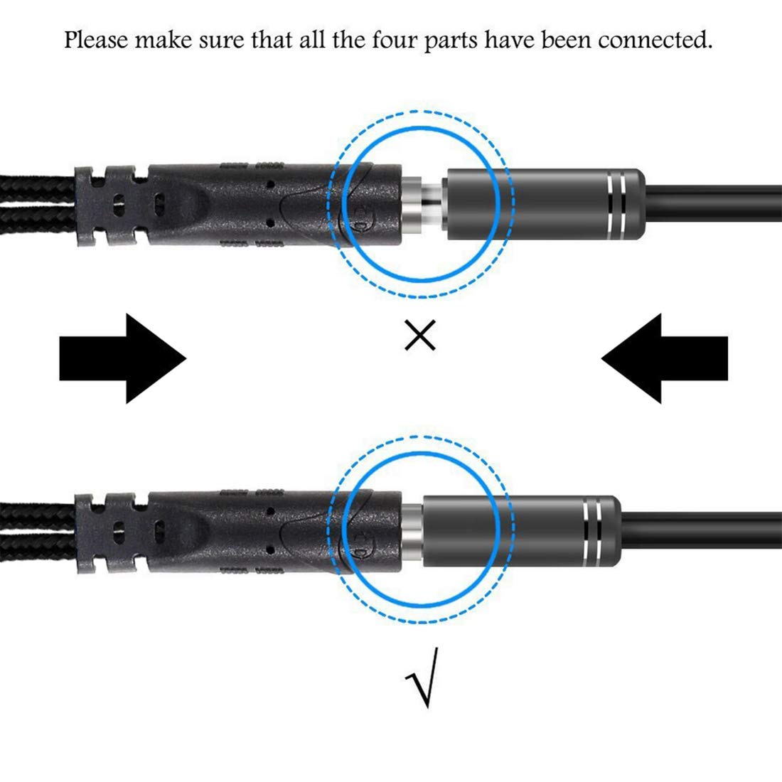 ENVEL 3.5mm Headphone & Microphone Splitter Cable - Female to Dual Male Y Adapter for PC, Laptop, Gaming Headset - Perfect for Streaming, Online Meetings & Multi-Device Audio Sharing