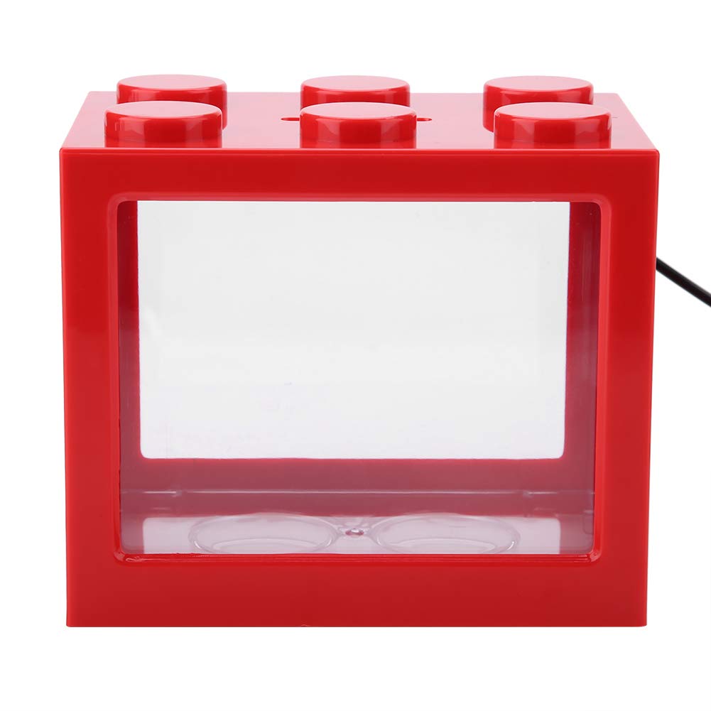 Mini Aquarium for Office - Small Decorative Fish Tank with LED Light, Perfect for Desk Decor, Home & Office Relaxation