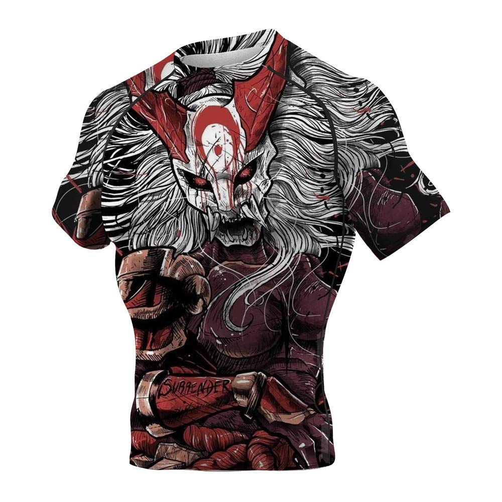 CHOO Men's Samurai BJJ Athletic Shirts & Spats 4-Pack - Breathable MMA Undershirt & Fightwear Set for Brazilian Jiu-Jitsu, MMA Training & Workout (Medium) - Perfect for Martial Arts, Gym Sessions & Combat Sports