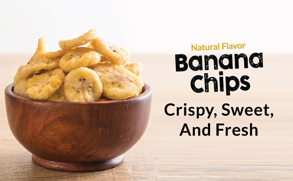 IAN's Sweetened Dried Banana Chips (2lb) - Healthy Crunchy Snack for Adults & Kids - Perfect for Lunchboxes, Hiking & On-the-Go Snacking