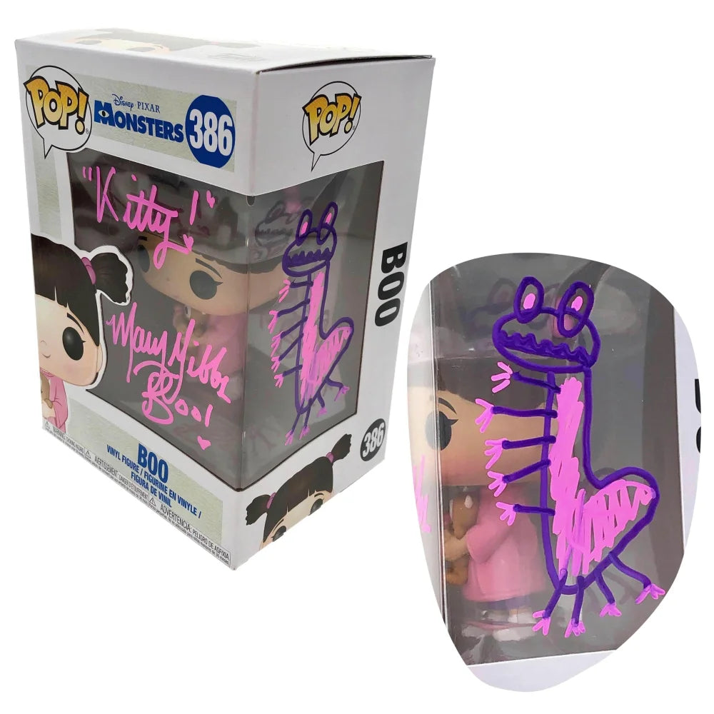 Mary Gibbs Signed Randall Sketch Boo Monsters Inc. Funko Pop Vinyl Figure with JSA COA - Limited Edition Collectible for Disney Pixar Fans, Home Decor & Gift Idea