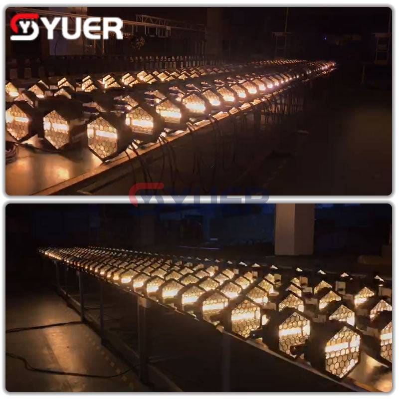 YUER™ 6x60W LED Retro Burst Flashing DMX512 Stage Light - 2200K Warm White LED Effect Lighting for DJ Parties, Nightclubs & Photography - Perfect for Stage Shows, Concerts and Event Lighting
