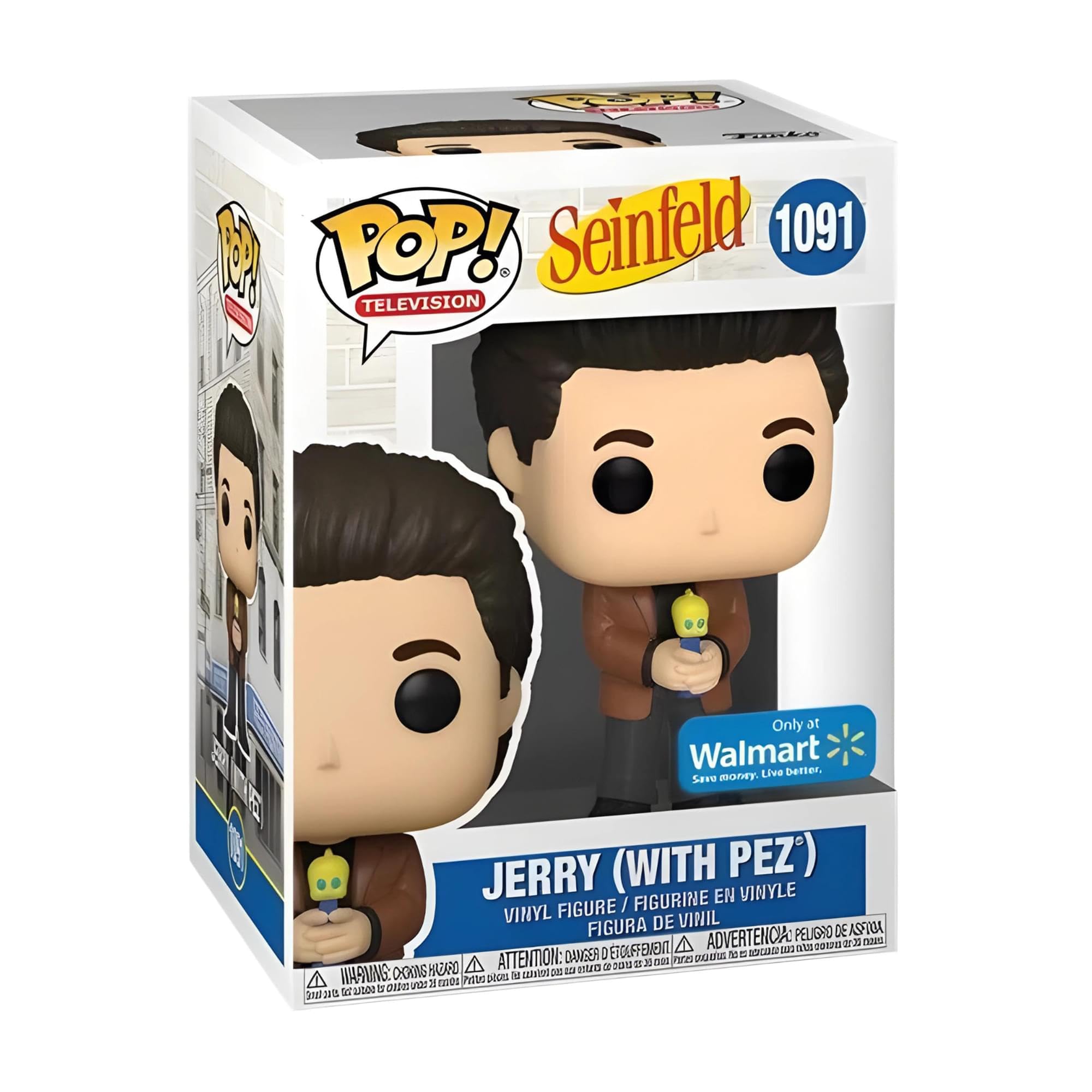 Funko Pop! TV: Seinfeld #1091 Jerry with Pez Dispenser Vinyl Figure - Walmart Exclusive Collectible for Fans & Home Decor