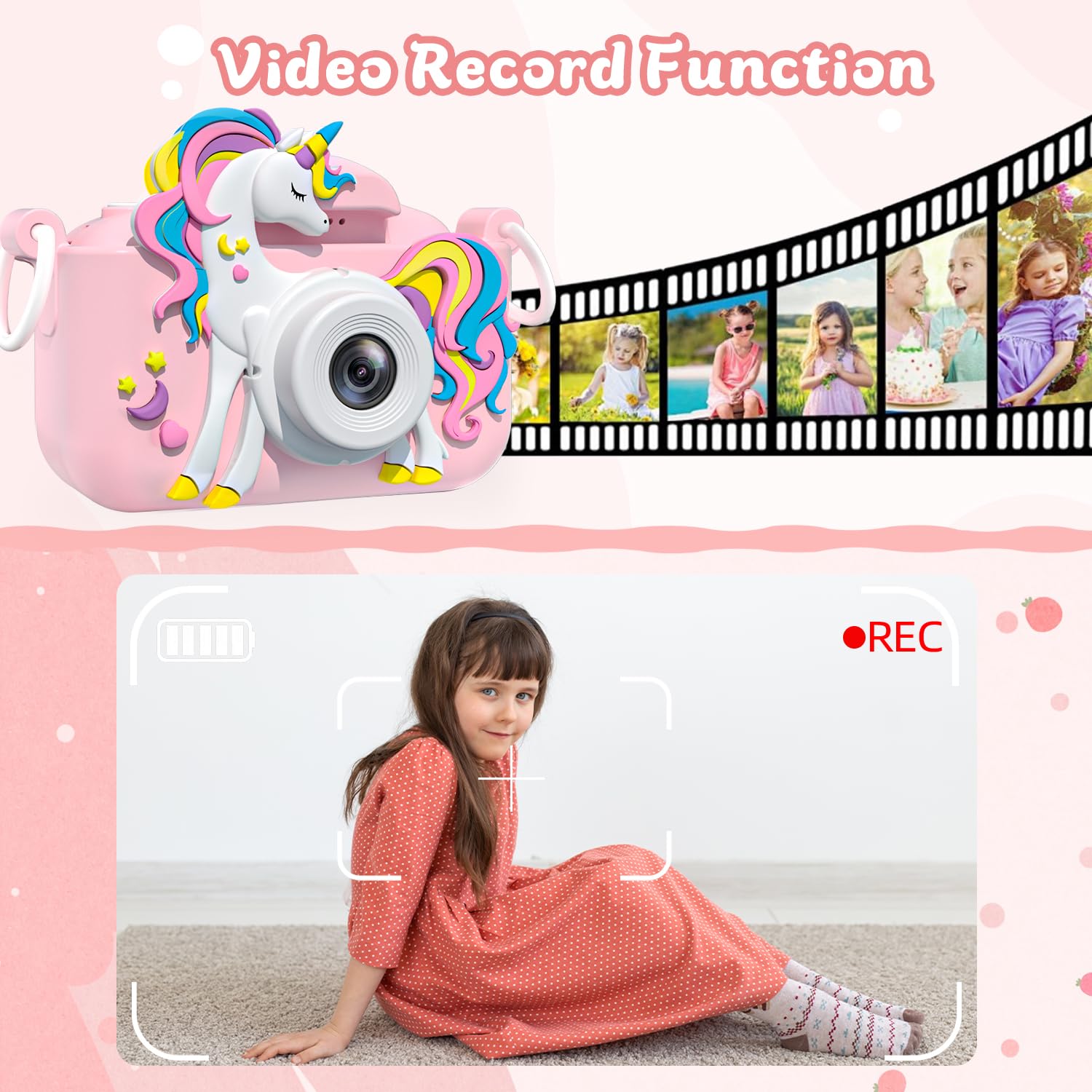 **Best Kids Camera Toys for 3-12 Year Old Girls & Boys – HD Digital Video Camcorder with Cartoon Silicone Cover – Perfect for Birthday Gifts, Travel, and Outdoor Adventures**