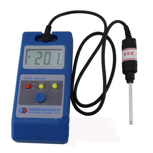 WT10A LCD Tesla Meter - Digital Gaussmeter with NS Function for Surface Magnetic Field Testing | Perfect for Electronics Repair, Physics Labs & Industrial Applications