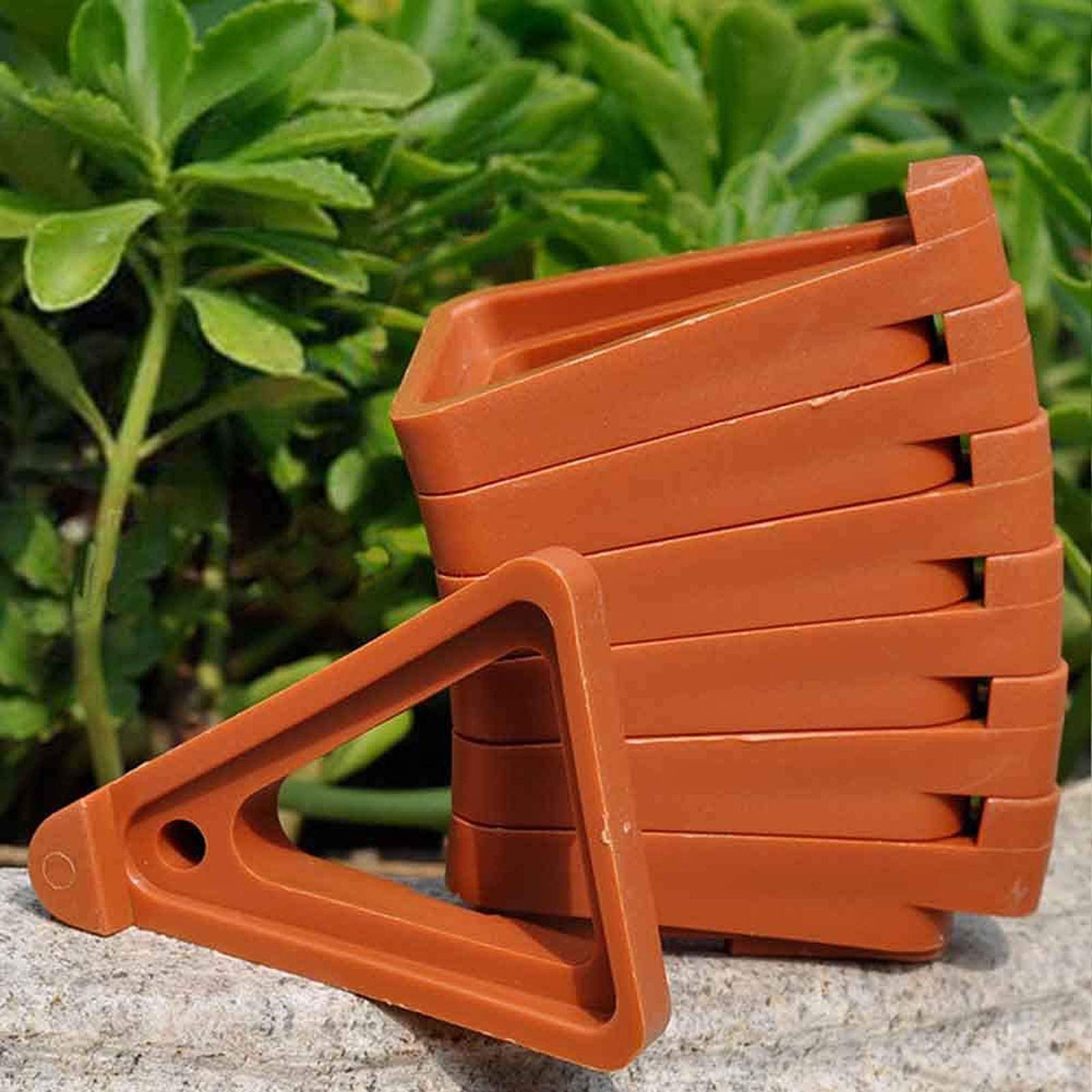 24 Pack Invisible Flower Pot Risers - Plant Pot Feet & Lifters for Small to Large Indoor/Outdoor Planters - Durable Potted Plant Stand for Better Drainage & Airflow - Perfect for Decks, Patios, and Garden Spaces