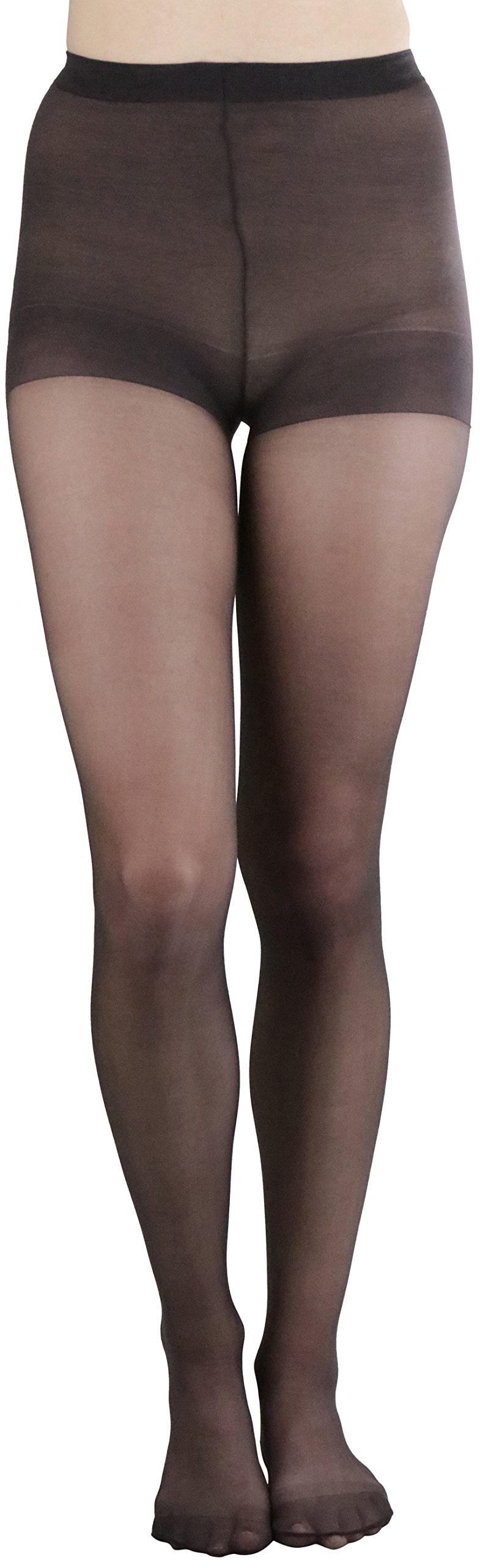 ToBeInStyle Women's Control Top Sheer Footed Pantyhose - Comfortable Shaping Tights for Everyday Wear & Office Outfits