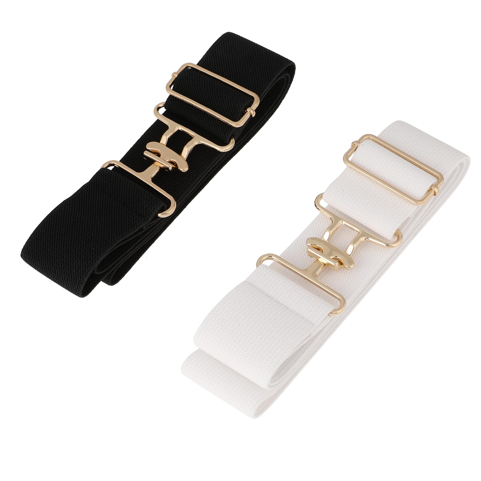 Equestrian Belts for Women - 2 Pack Elastic Horse Riding Belt with Buckle, 1.5 Inch Wide Horse Bit Design Belt for Women & Girls - Perfect for Equestrian Sports, Horseback Riding & Western Fashion