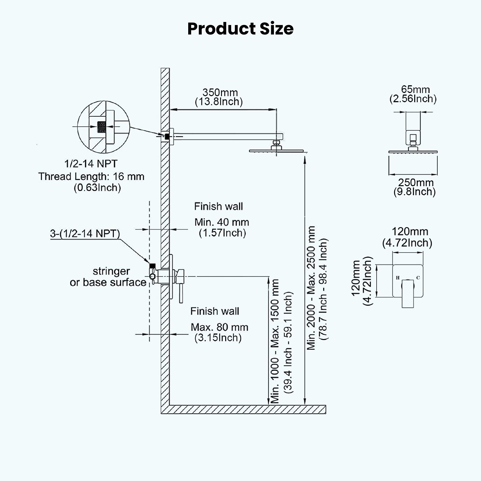 Premium Brushed Nickel SUS 304 8