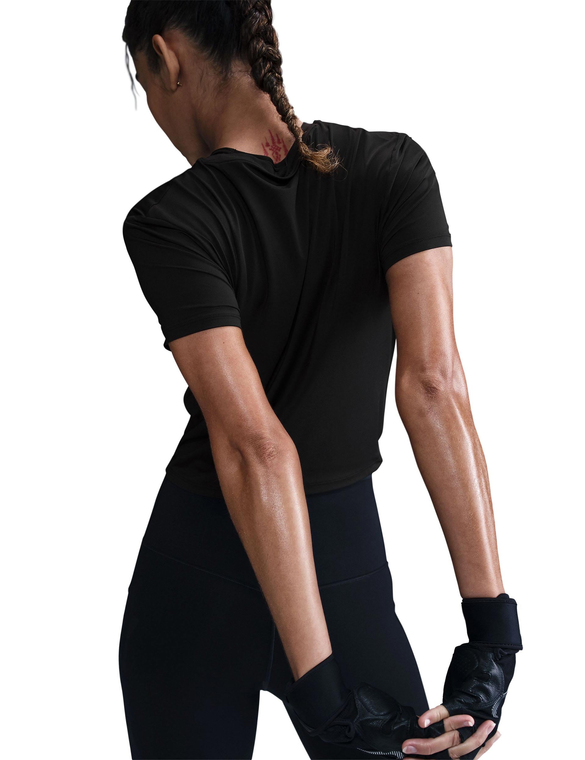 Classic Twist Short Sleeve T-Shirt for Women - Black | Casual Summer Top for Everyday Wear & Outings