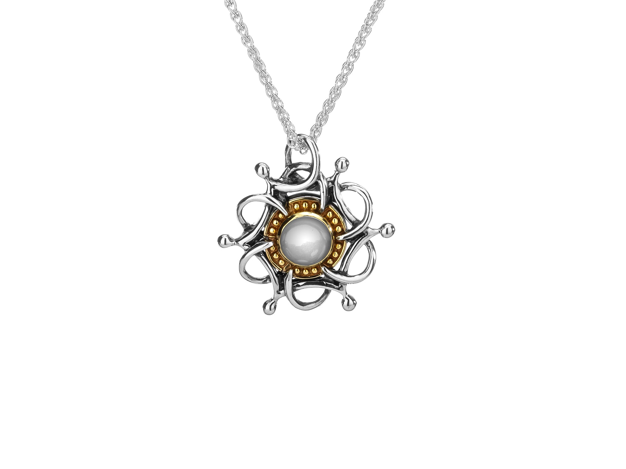 Tempest Pendant Necklace - Sterling Silver & 14K Gold Plated with Genuine Blue Topaz Gemstone | Elegant Jewelry Gift for Women | Perfect for Weddings, Anniversaries & Special Occasions