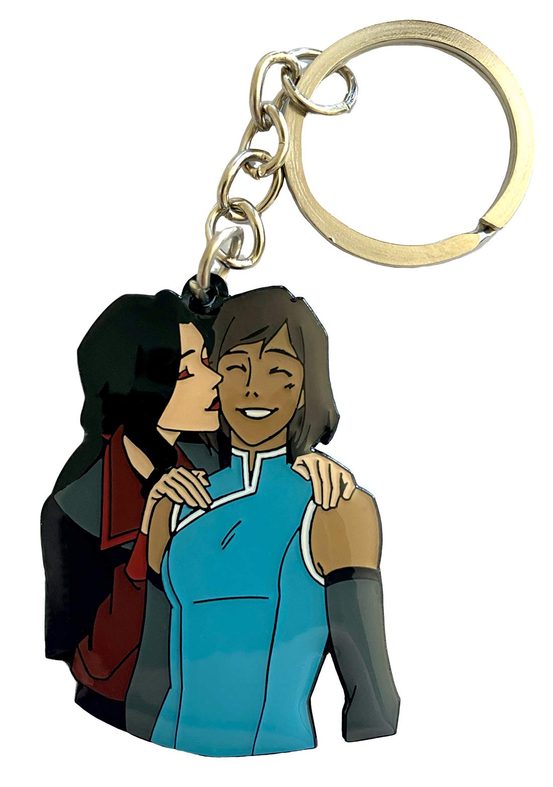Official Korrasami Kiss Keychain by Zen Monkey Studios - Perfect for Backpacks, Gifts & Anime Fans