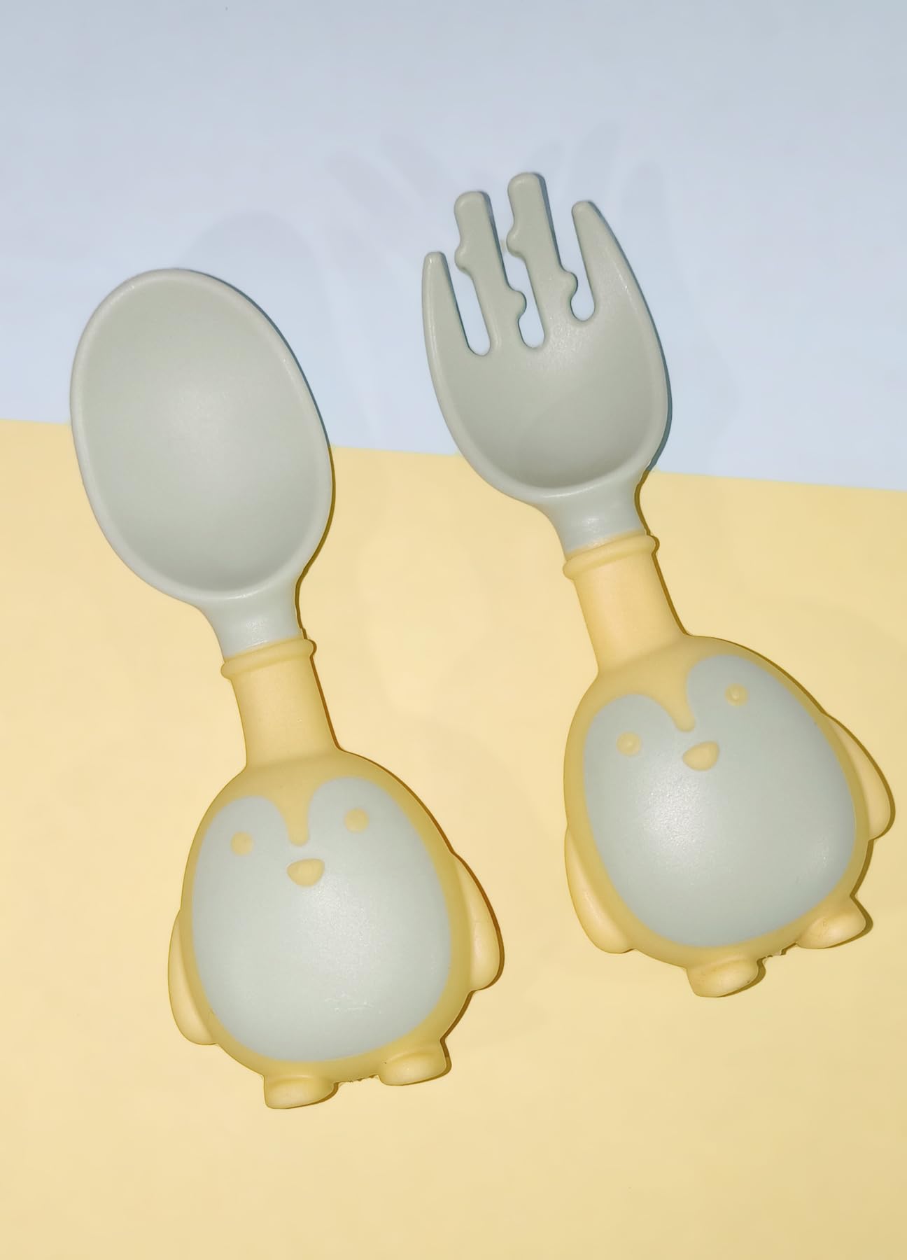 Kritiu Banana Shape Baby Brush & Spoons Set - Soft Silicone Teething Toy for Infants | BPA-Free, Non-Toxic & Easy to Clean | Perfect for Feeding, Teething Relief & Oral Care (Blue & Olive Green)