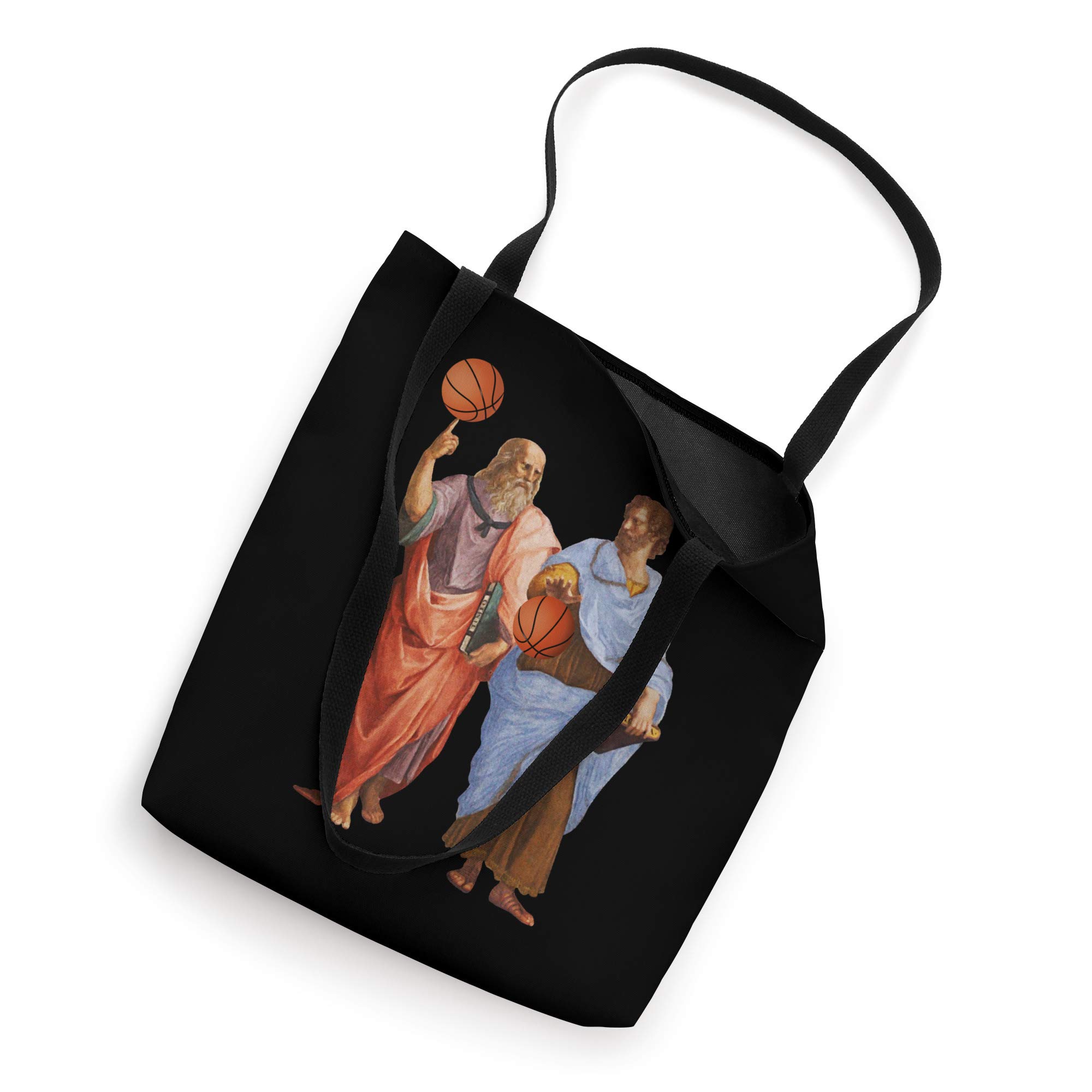 Philosopher Tote Bag with Aristotle & Plato for Basketball Fans
