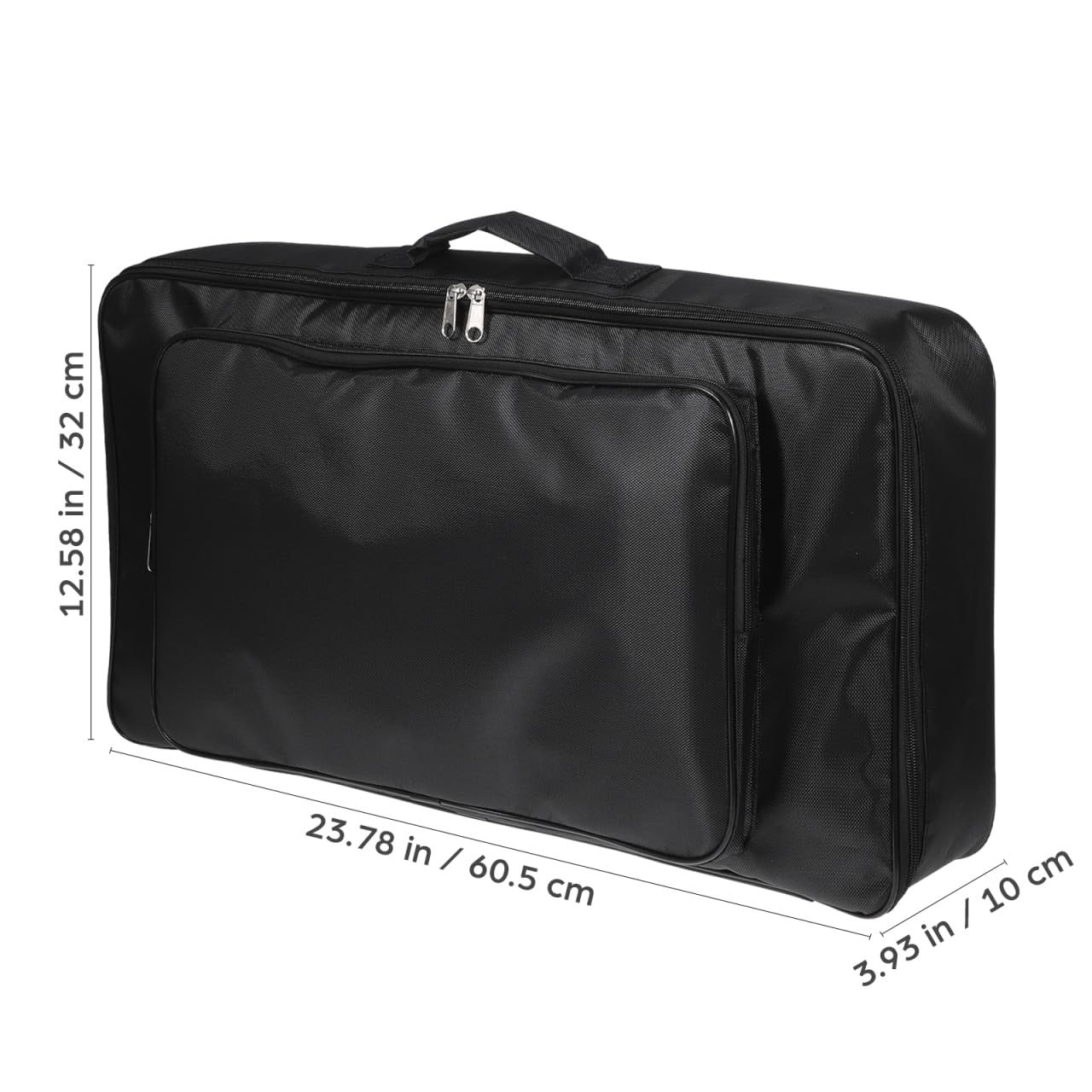 1 Pc Black Effect Pedal Storage Bag with Zipper - Durable Electric Guitar Pedalboard Carry Case (60x53x210cm) - Perfect for Gig, Studio & Travel Use