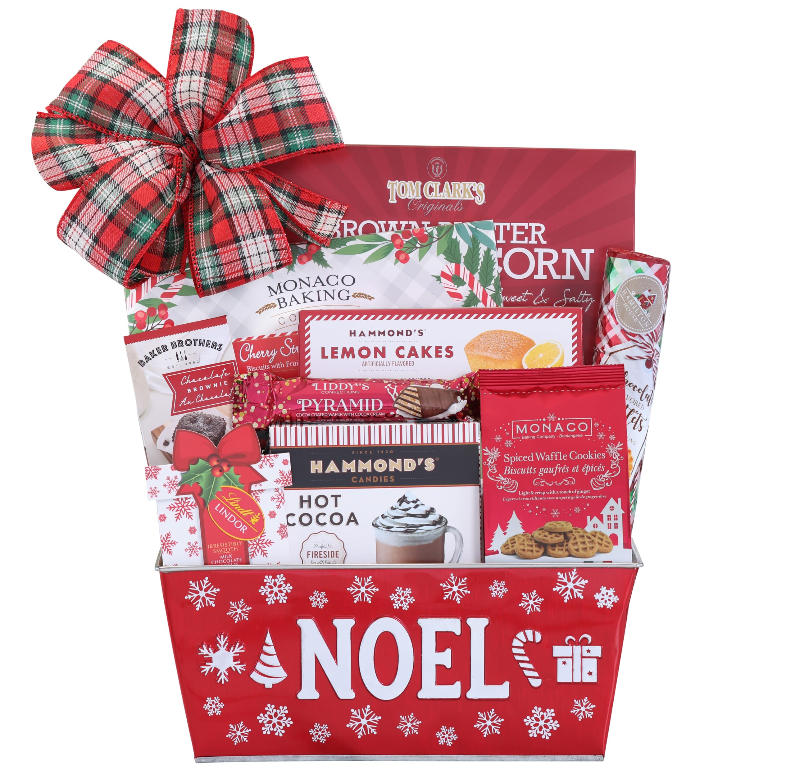 Christmas Wine Gift Basket with Chocolate & Treats for Holiday Joy
