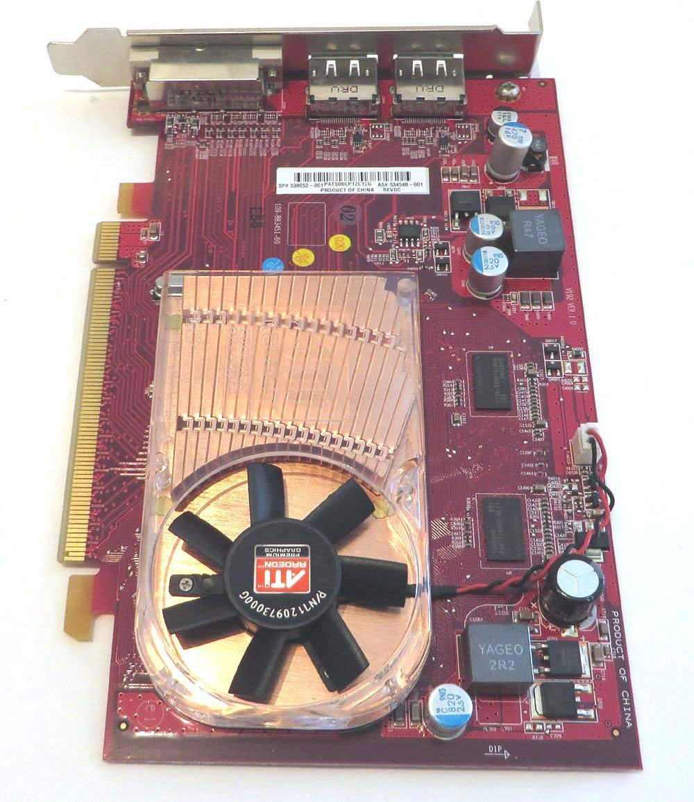 HP 538052-001 ATI Radeon HD4650 1GB GDDR3 Graphics Card with DVI & Dual DisplayPort - PCI Express Video Card for Gaming, Multimedia & Dual Monitor Setup
