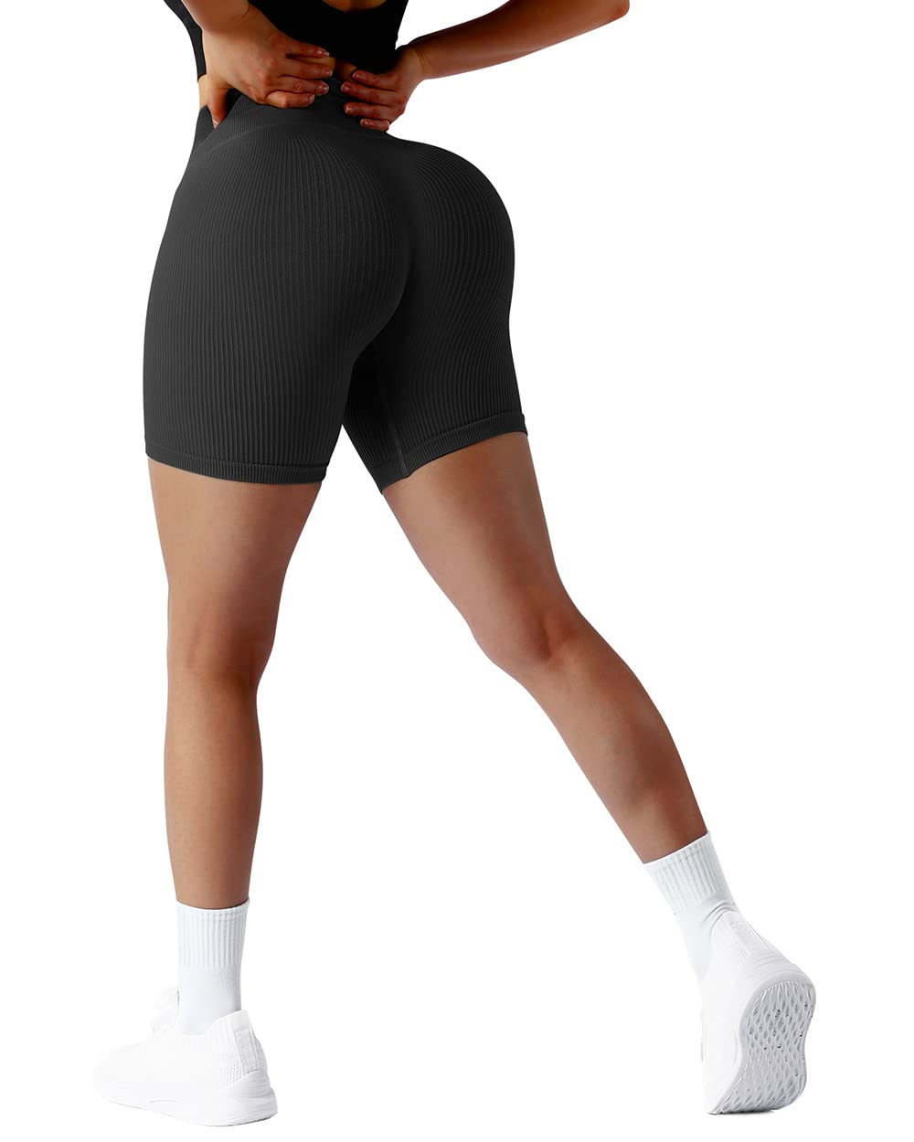 SUUKSESS Women's High Waisted Ribbed Seamless Leggings - Workout, Gym, Yoga Pants for Women - Perfect for Running, Pilates & Lounge Wear