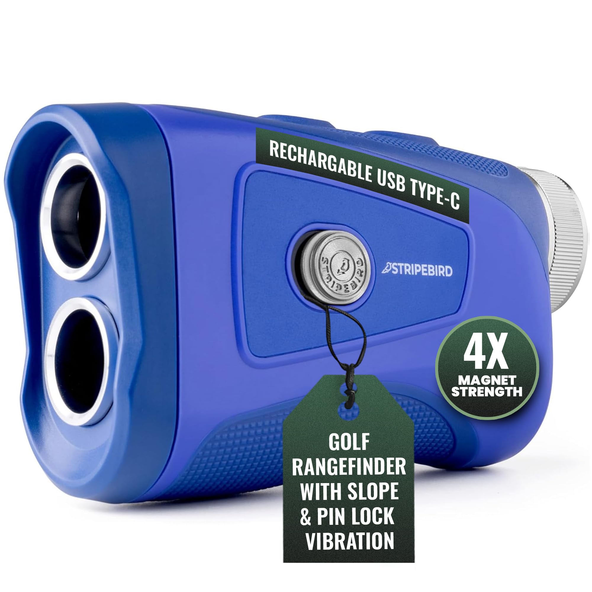 Pro Tour Golf Rangefinder with Slope Technology - Ultra-Strength Magnetic Laser Range Finder with Flag Lock Vibration | Perfect for Tournament Play, Course Practice & Outdoor Golf Accessories
