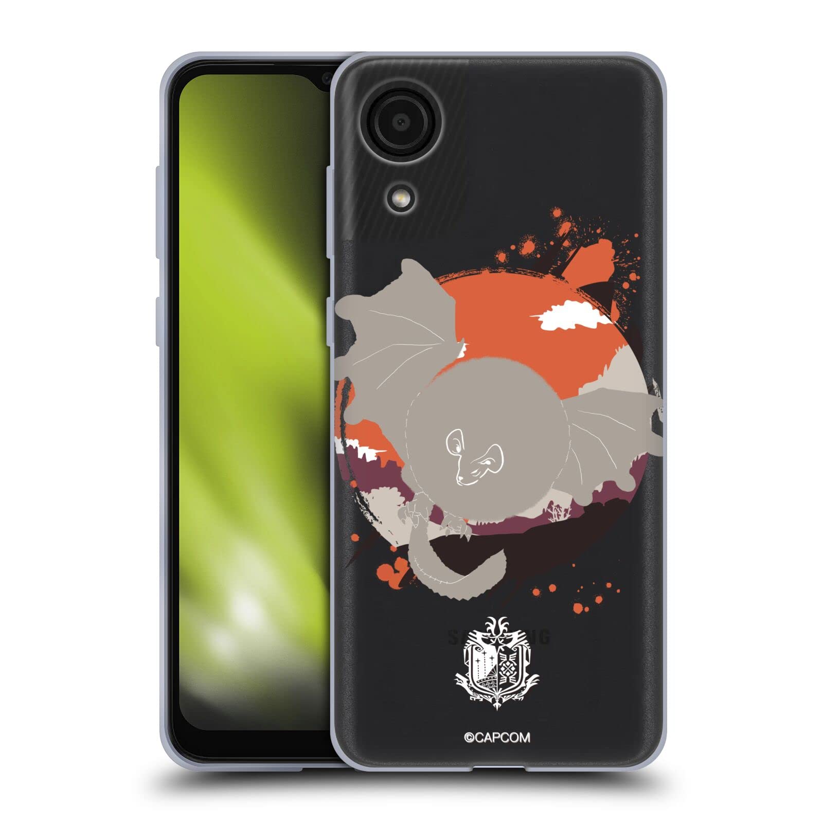 Monster Hunter World Paolumu Silhouettes Soft Gel Case for Samsung Galaxy A03 Core (2021) - Officially Licensed by Head Case Designs - Perfect for Gaming and Everyday Protection
