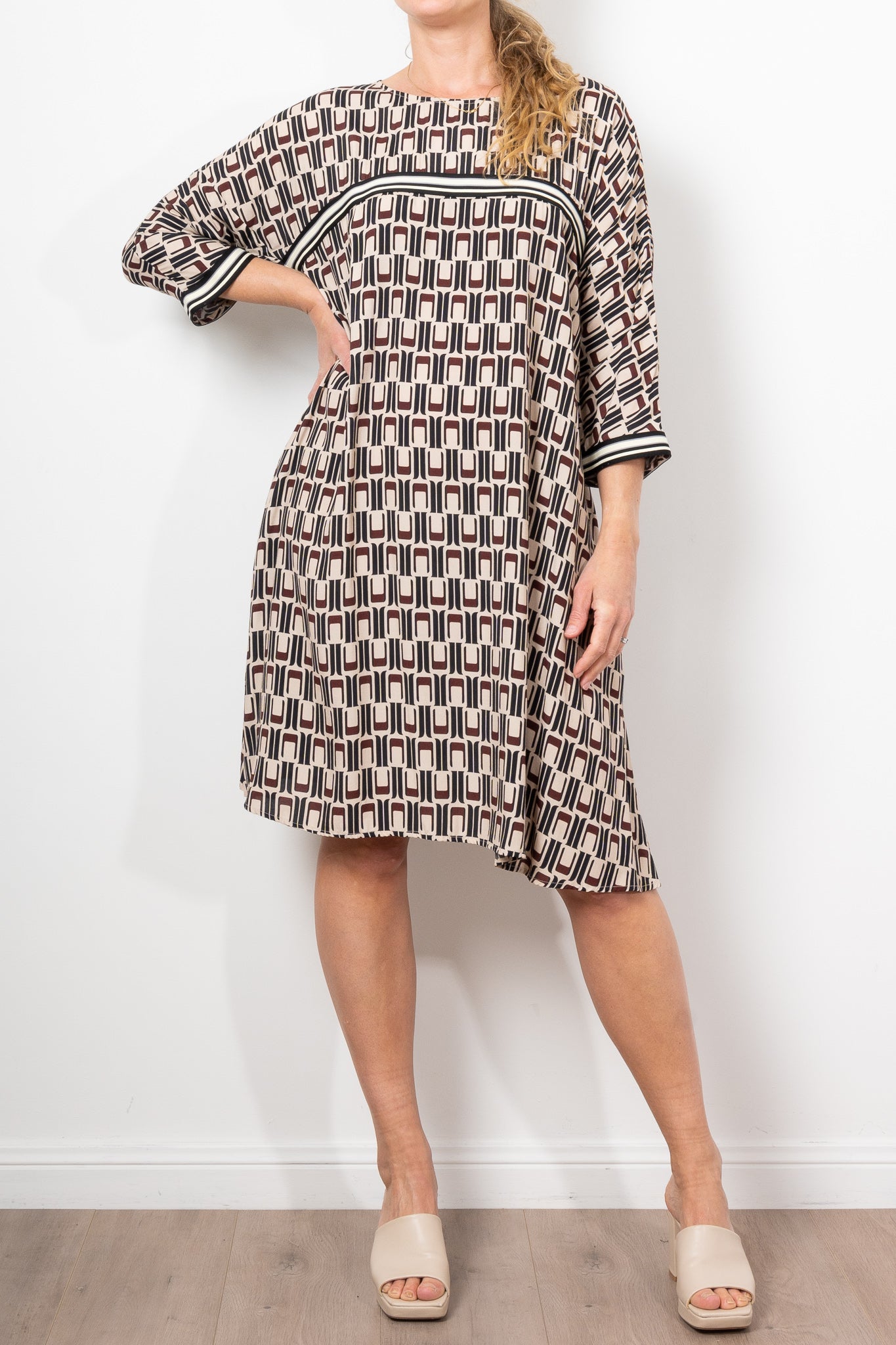 Trelise Cooper Swing Geometric Dress - Women's Flowy A-Line Dress with Unique Print | Perfect for Parties, Weddings & Special Occasions