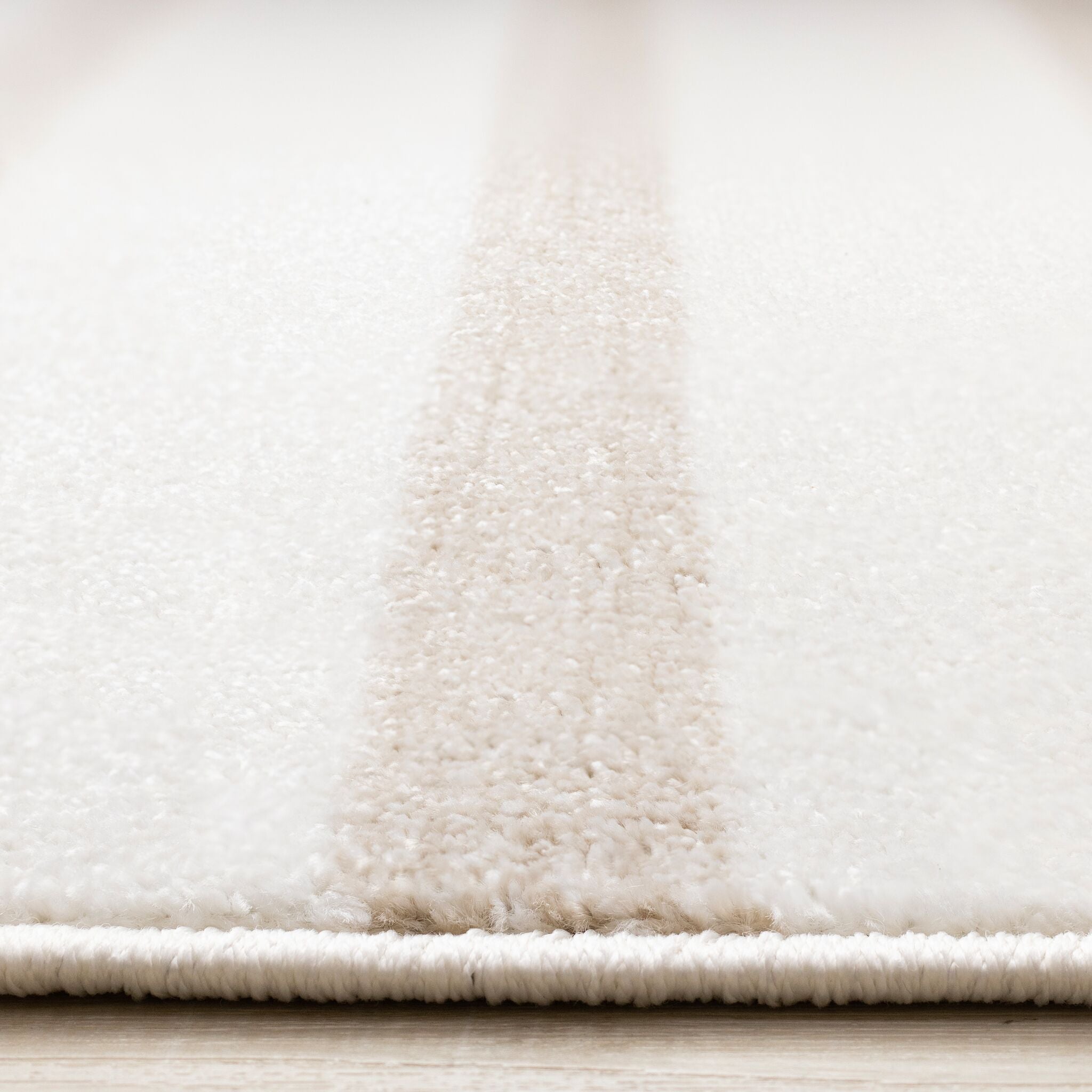 Beachwood Stripes 5'3 x 7'7 Cream Striped Area Rug - Soft Living Room Rug for Cozy Home Decor, Perfect for Bedroom & Office