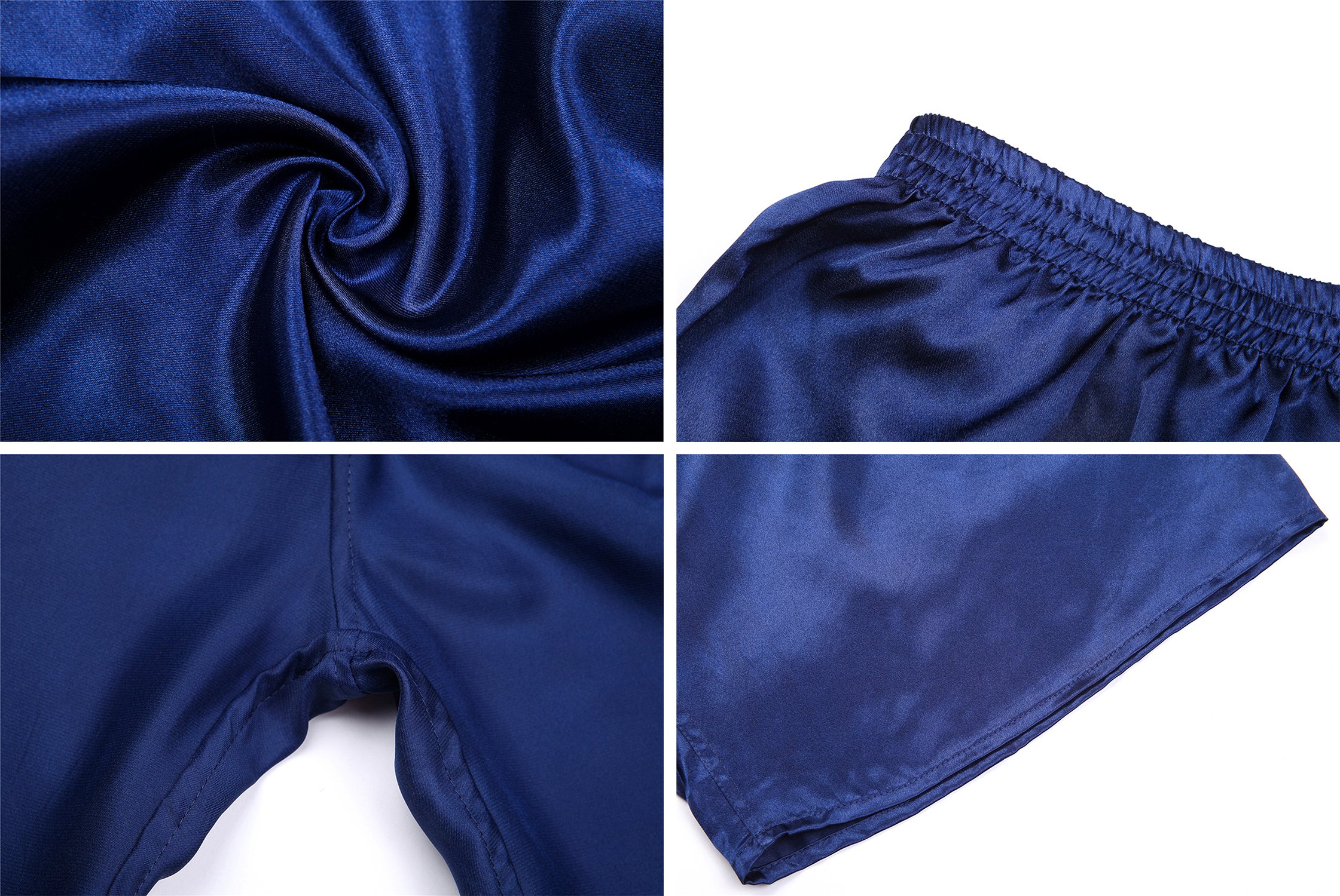 Men's Satin Sleep Shorts 2-Pack - Soft Lounge Shorts for Comfortable Sleep & Relaxation at Home