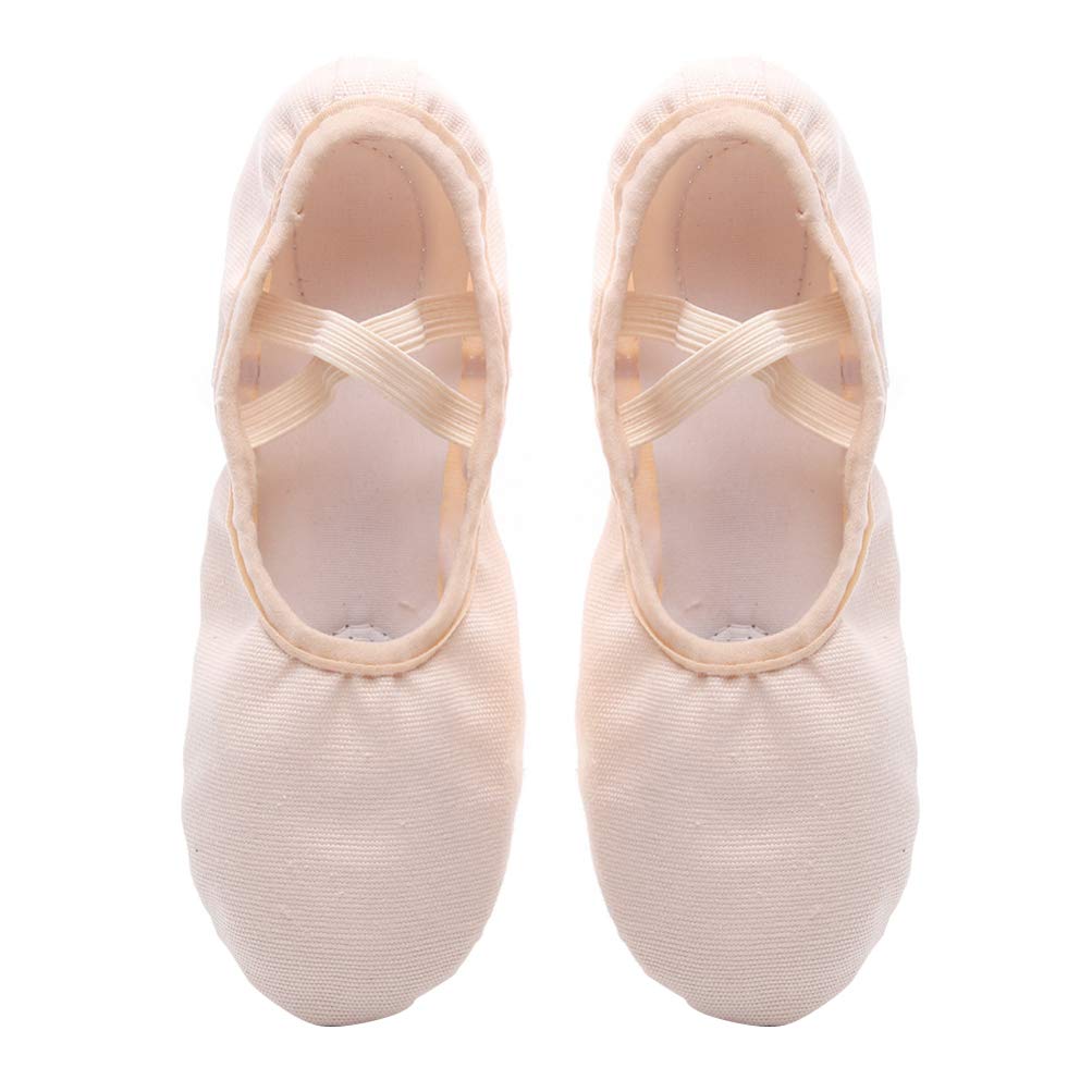 EXCEART Toddler Ballet Shoes - Genuine Leather Full Sole Dance Slippers for Ballet, Yoga & Practice | Pink Ballet Shoes for Women & Girls (Size 42) | Perfect for Dance Classes, Recitals & Home Practice