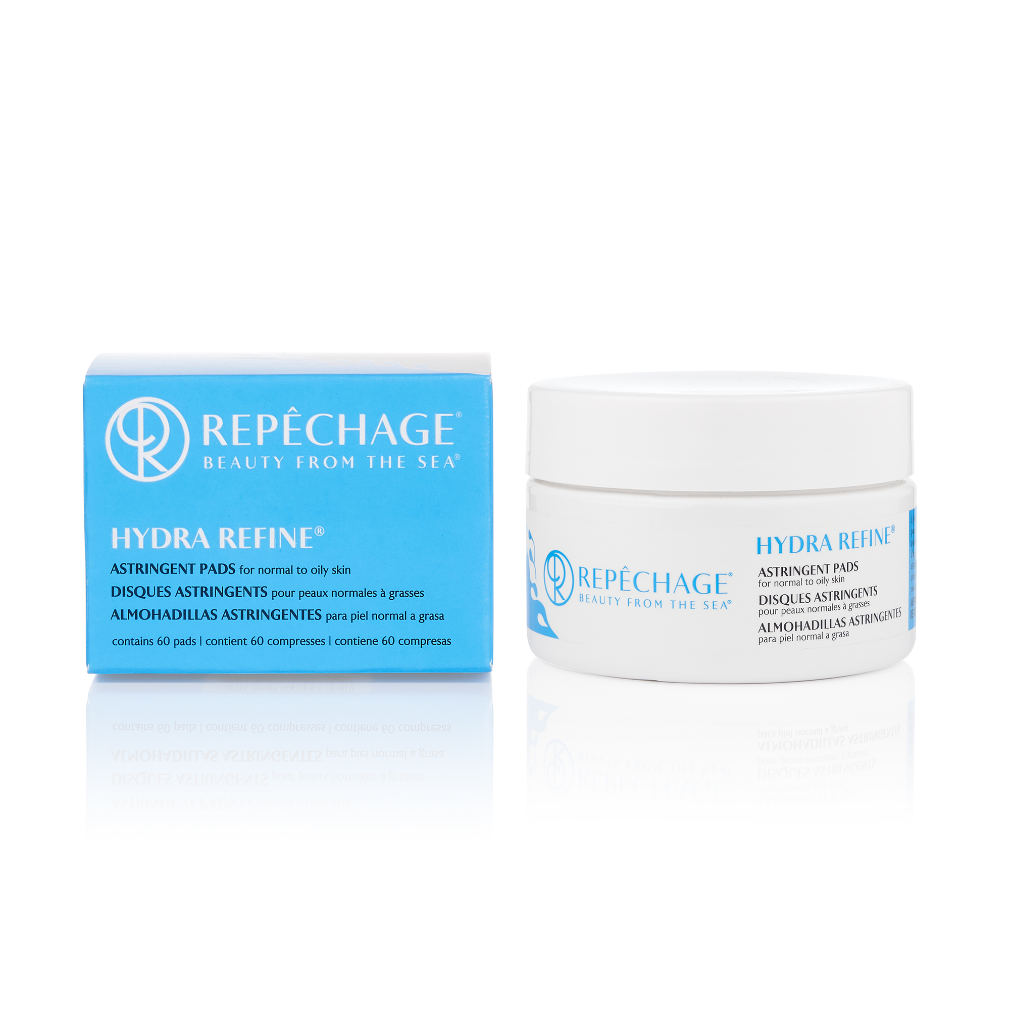 Hydra Refine Astringent Pads for Acne Treatment - Exfoliating & Oil Control Facial Pads with Salicylic Acid - Perfect for Daily Skincare Routine & Travel-Friendly Pads
