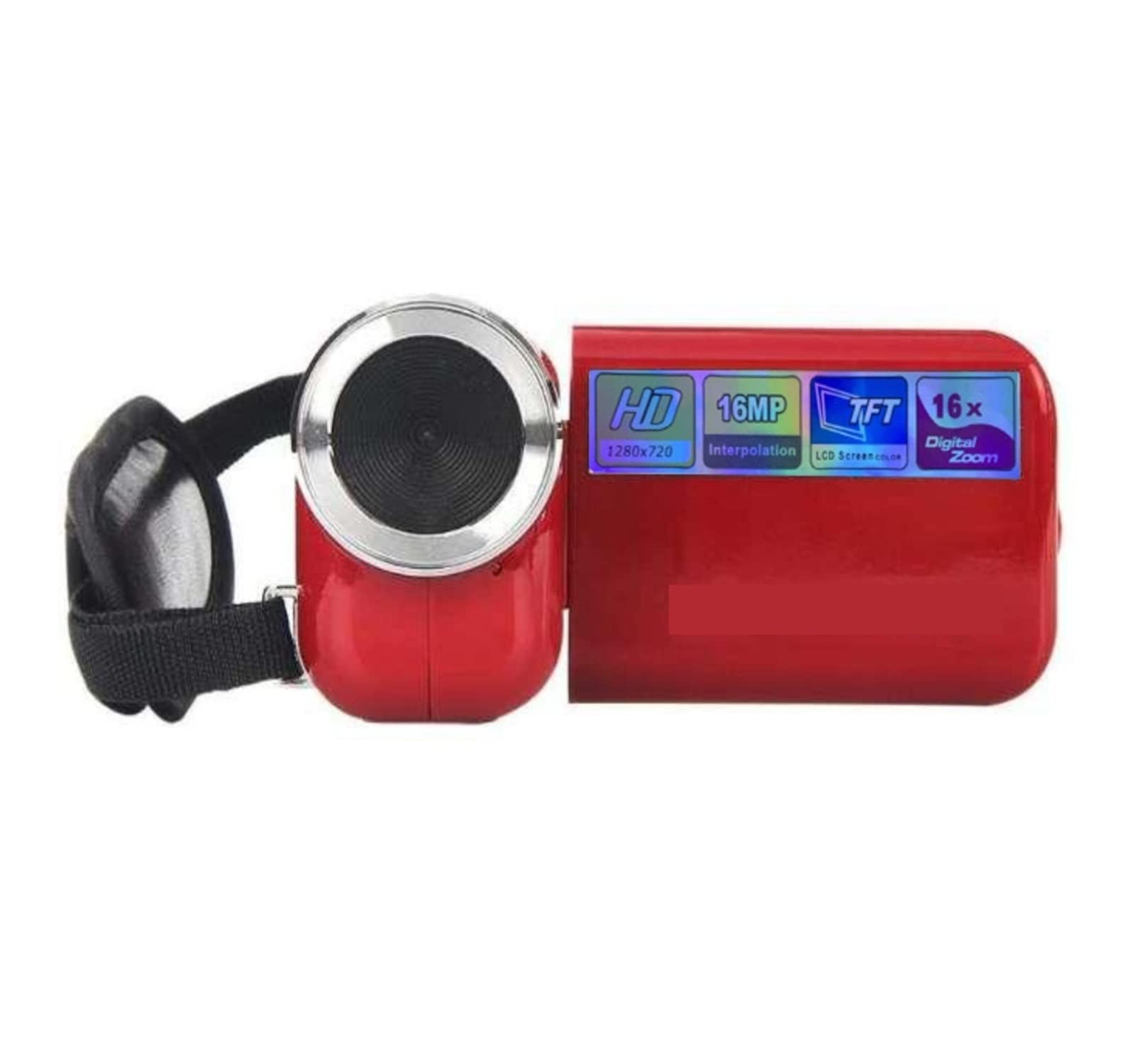 BODORME 16MP HD Video Camera with 2inch LCD, 16X Digital Zoom - Portable Camcorder for Wedding, Vlogging, Travel & Home Movies (Rosso Red) - Perfect for YouTube, Family Events & Outdoor Adventures