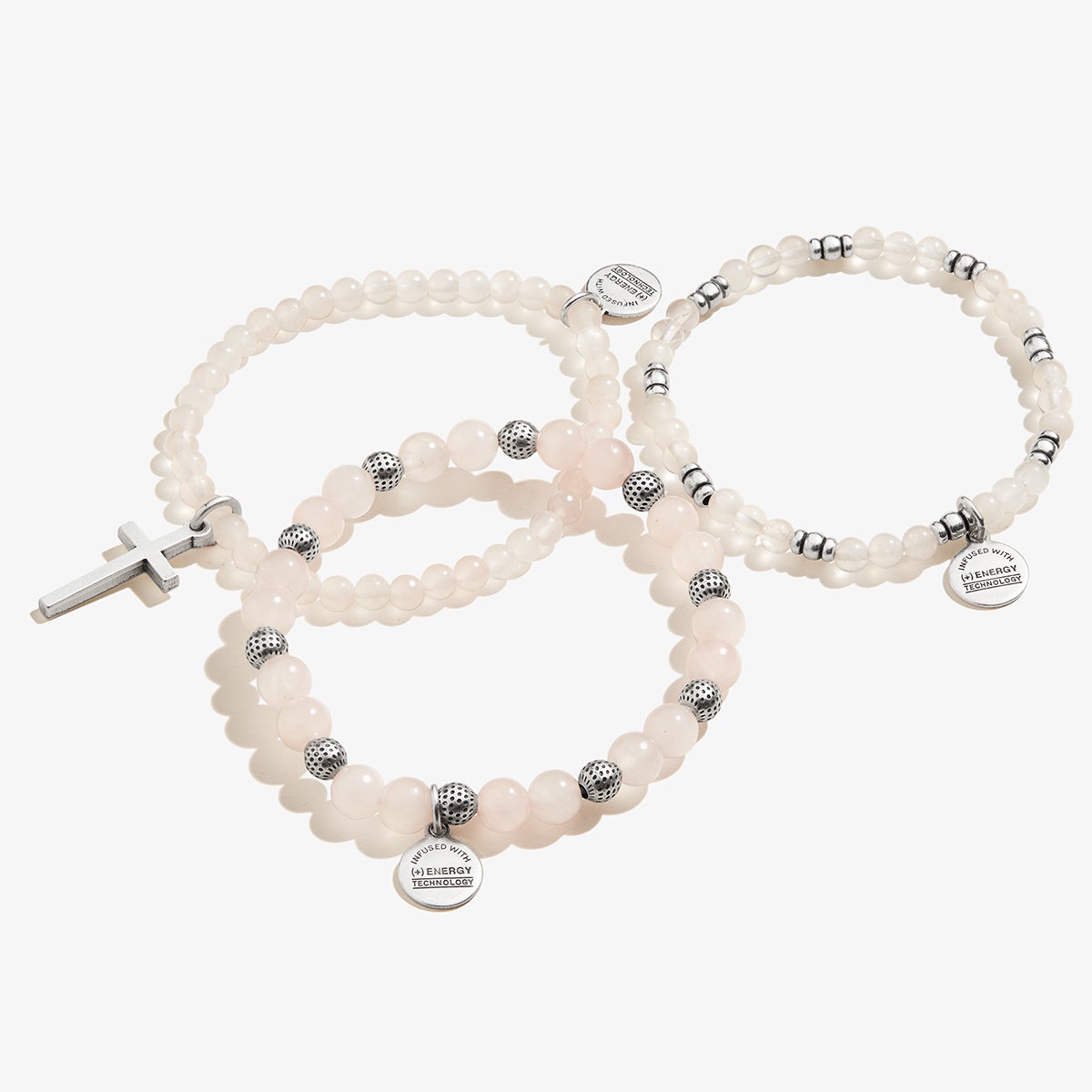 3 Pack Cross Stretch Bracelets for Women - Adjustable Religious Beaded Bracelets for Daily Wear, Gift Giving & Faith Jewelry Collection